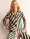 Cotton Sateen Pyjama Shirt-Ceylon Yellow, Tiger