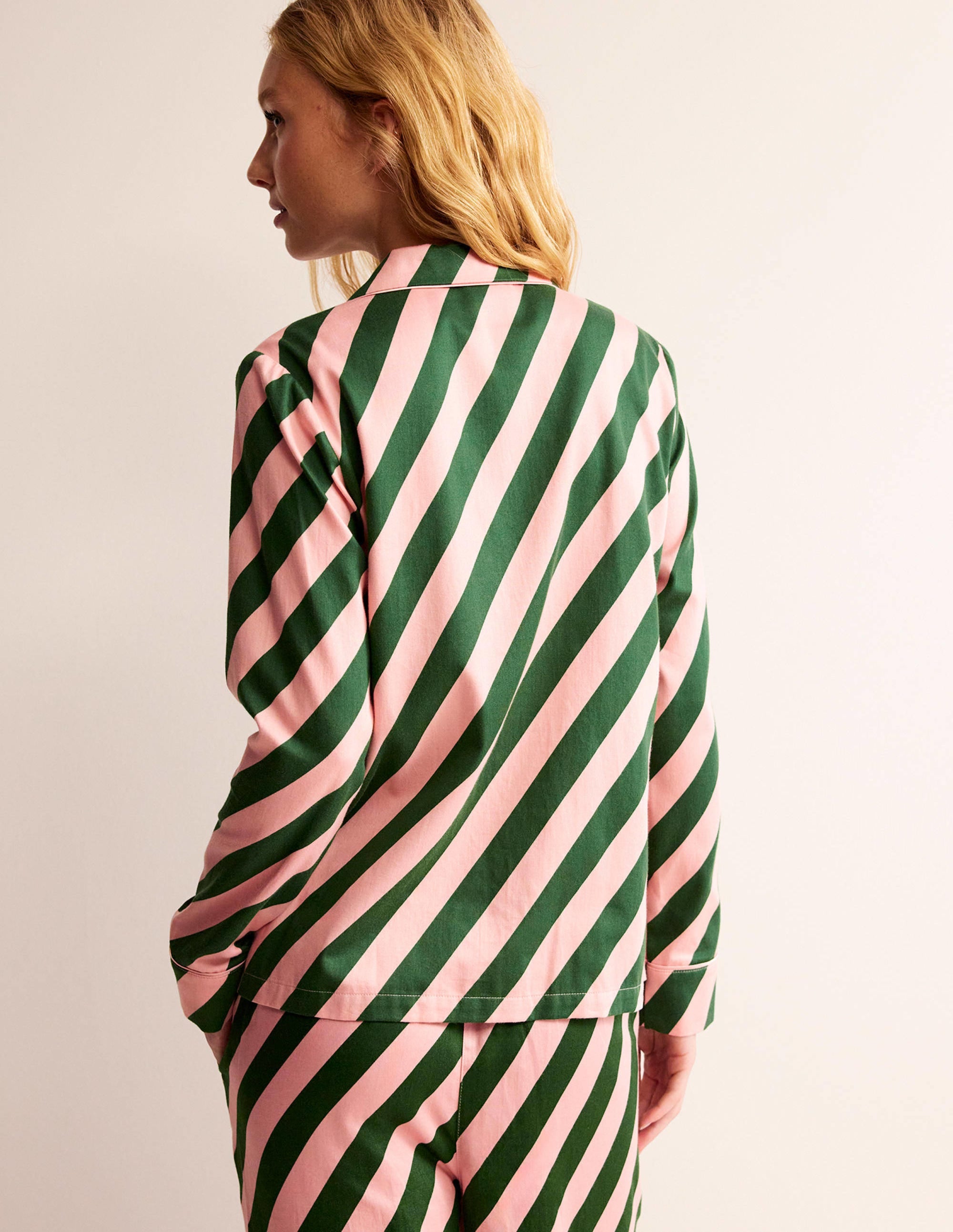 Cotton Sateen Pyjama Shirt-Ceylon Yellow, Tiger - Image 3