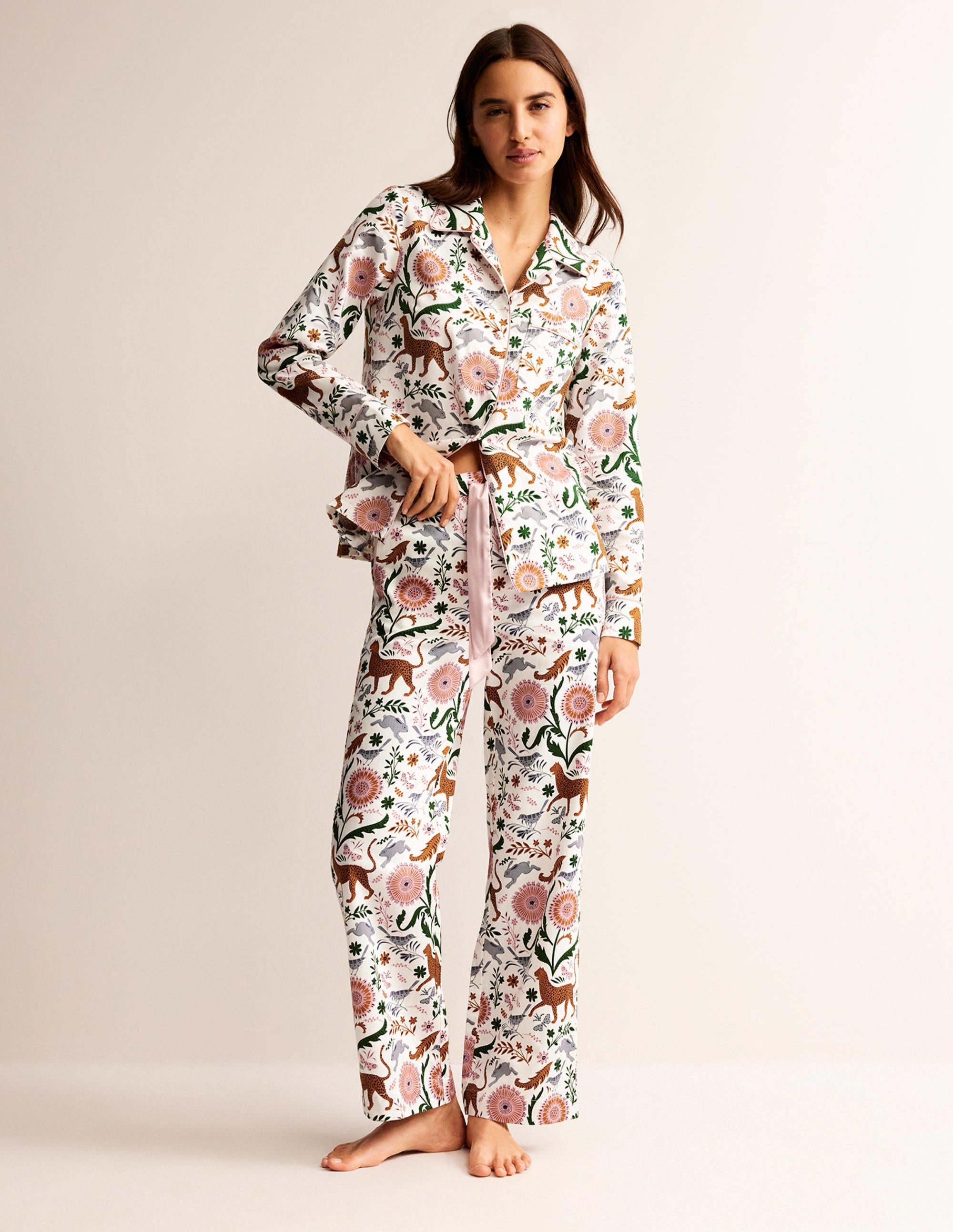 Cotton Sateen Pyjama Trousers-DONT USE - Image 1