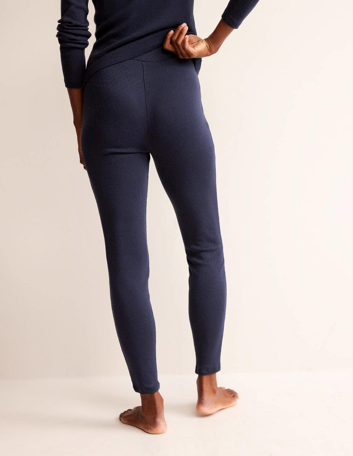 Jersey Pyjama Leggings-Navy-3