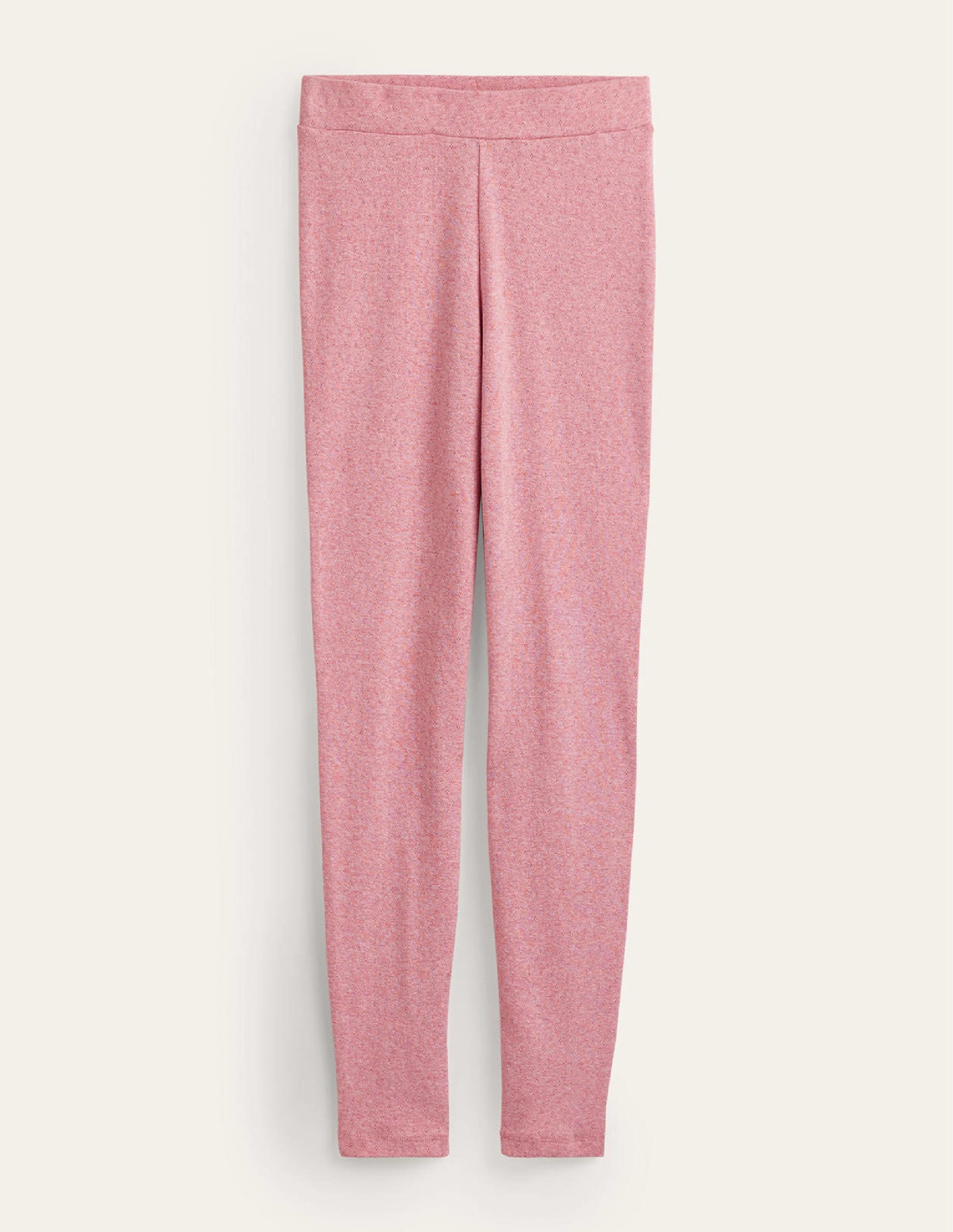 Jersey Pyjama Leggings-Light Pink Marl - Image 5