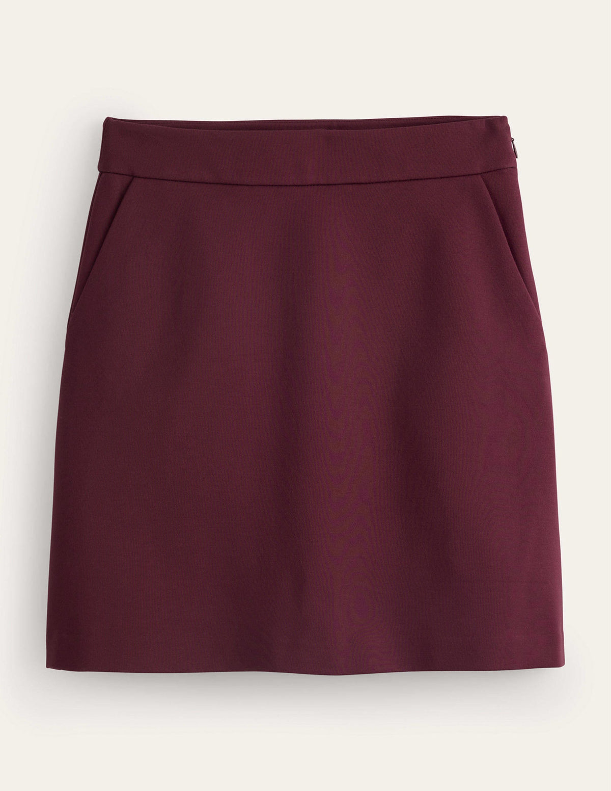 Ponte A-line Mini Skirt-Burgundy - Image 5