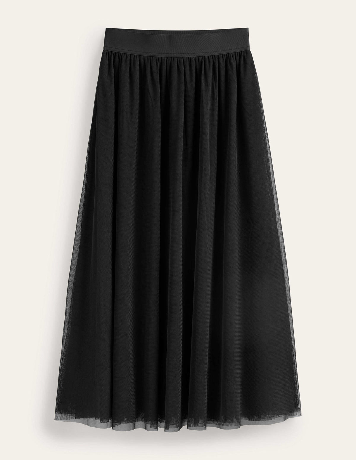 Tulle Full Midi Skirt-Black - Image 5