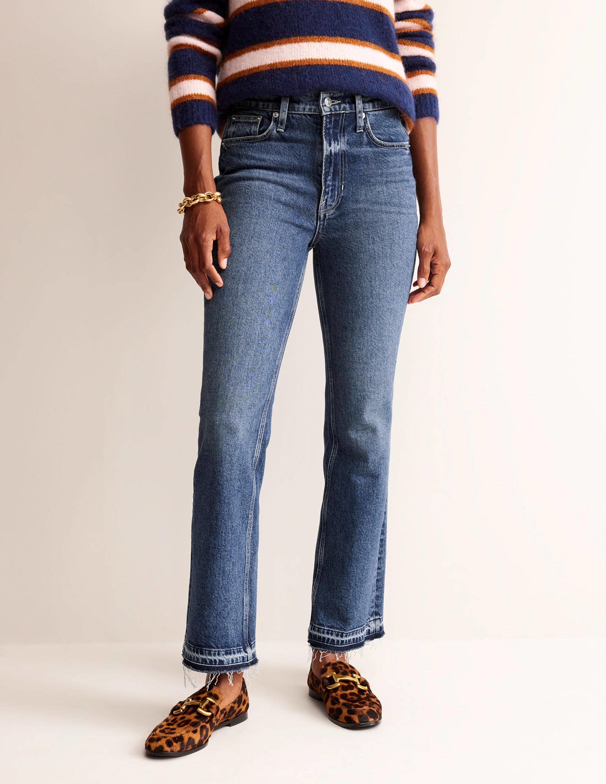 Mid Rise Baby Kick Jeans-Dark Vintage - Image 4