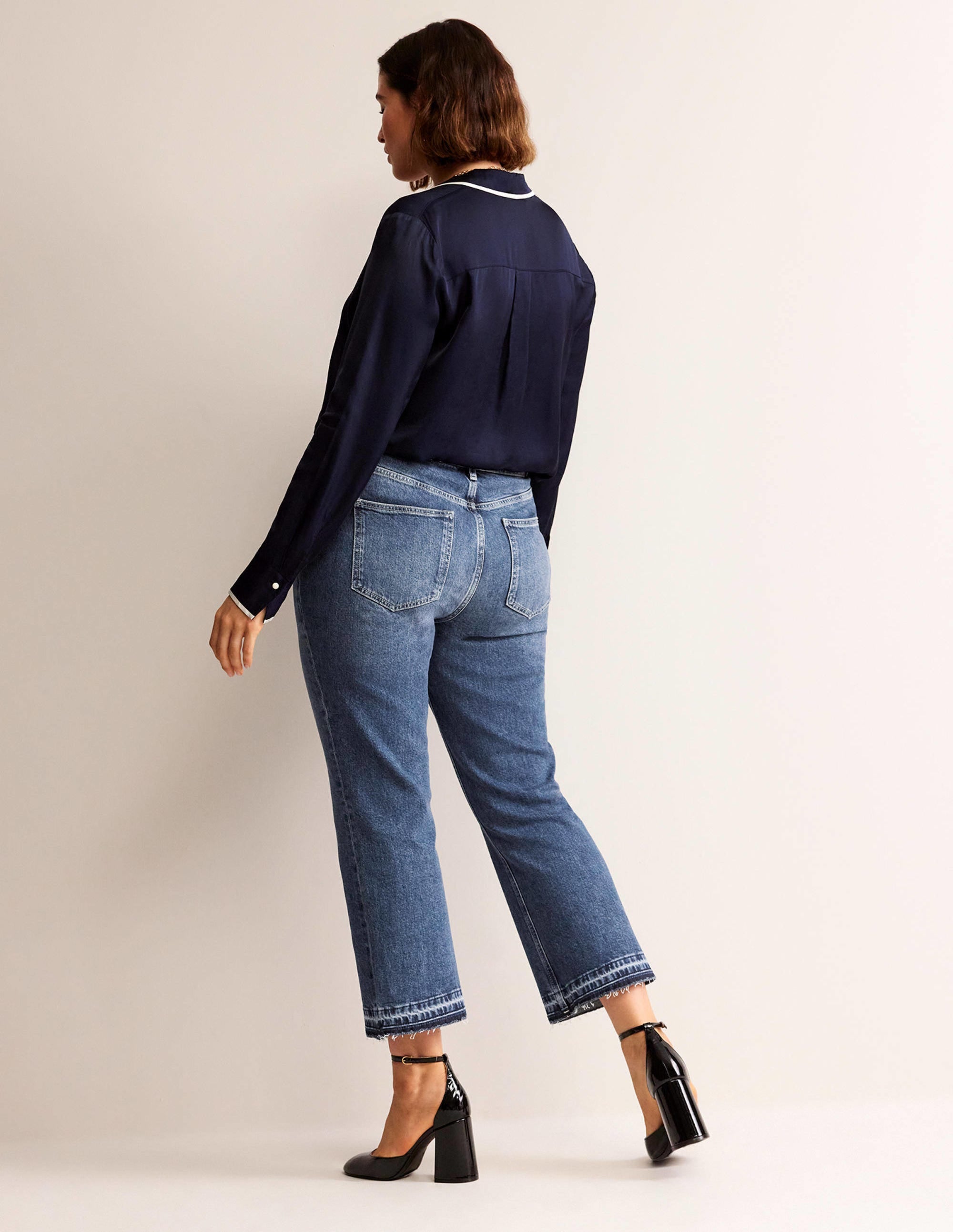 Mid Rise Baby Kick Jeans-Dark Vintage - Image 7