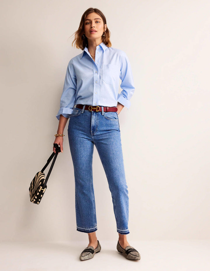 Mid Rise Baby Kick Jeans-Mid Vintage
