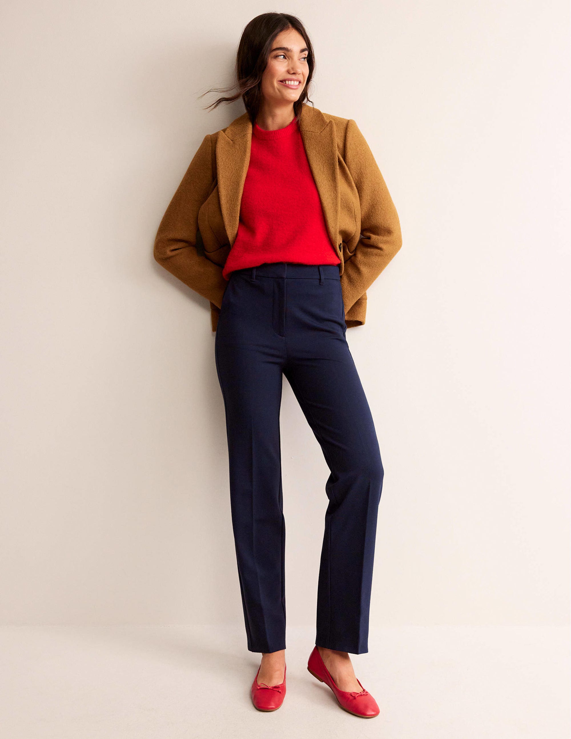 Pimlico Ponte Trousers-Navy - Image 1