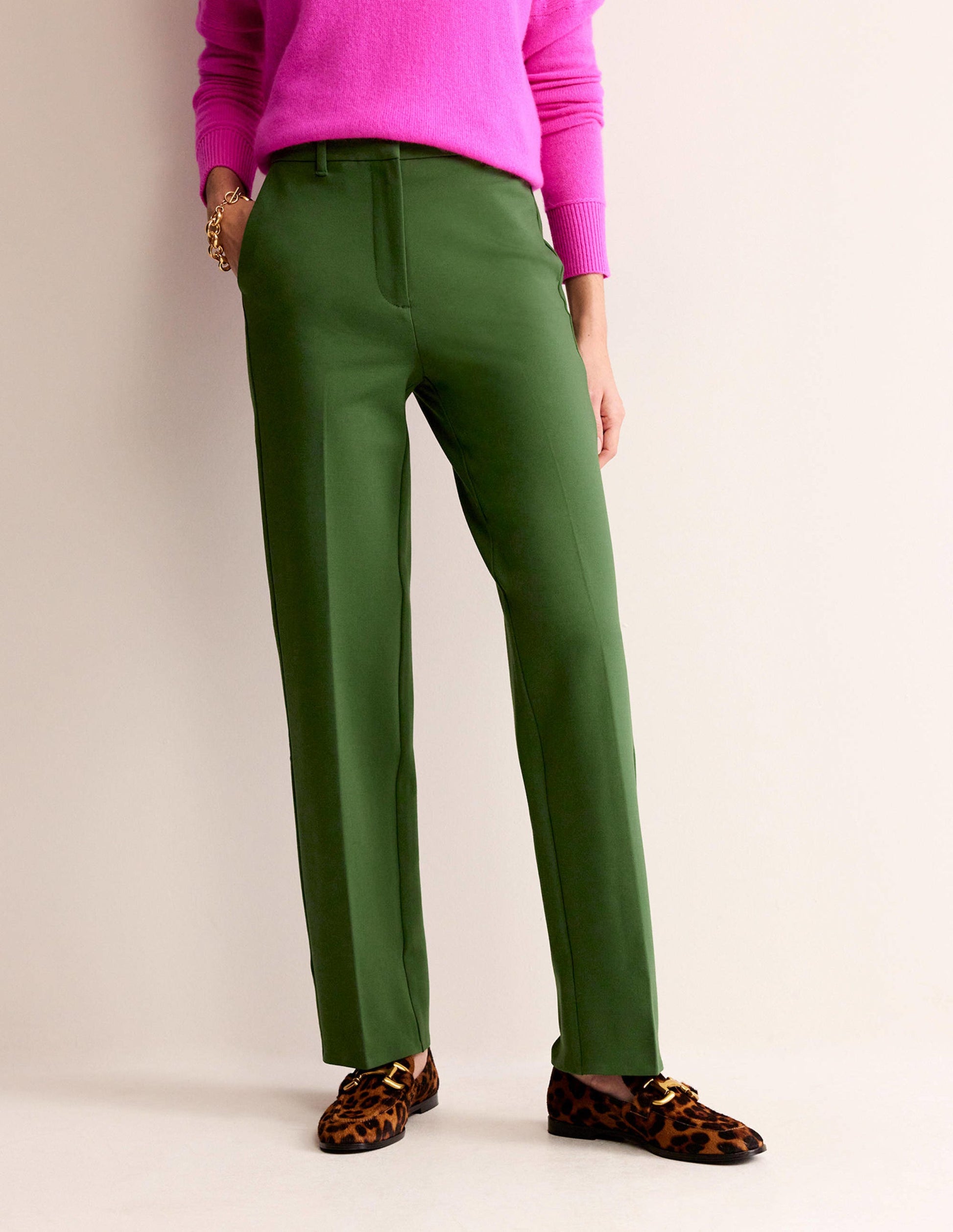 Pimlico Ponte Trousers-Winter Green-4
