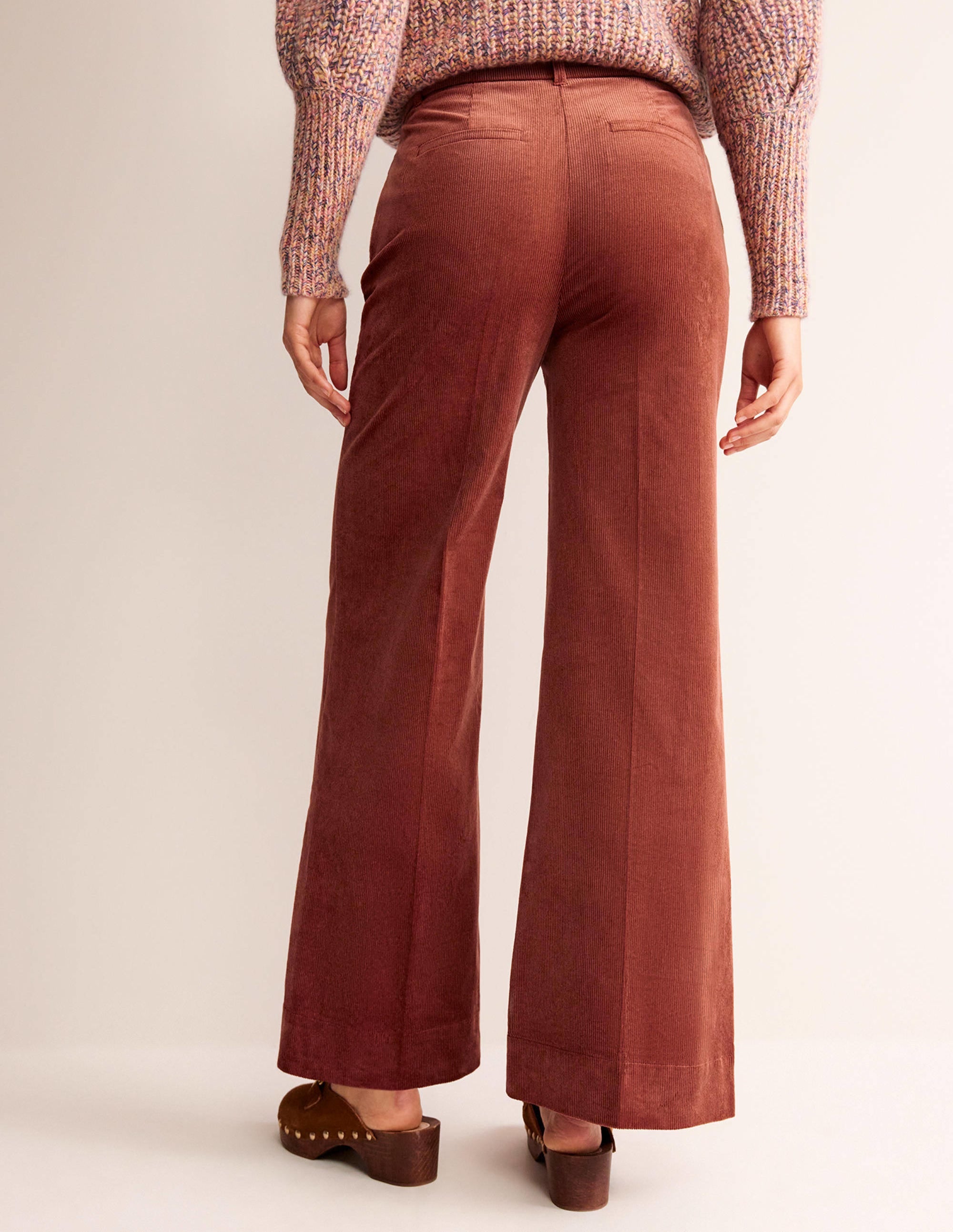 Wide-Leg Corduroy Trousers-Red Oak - Image 3