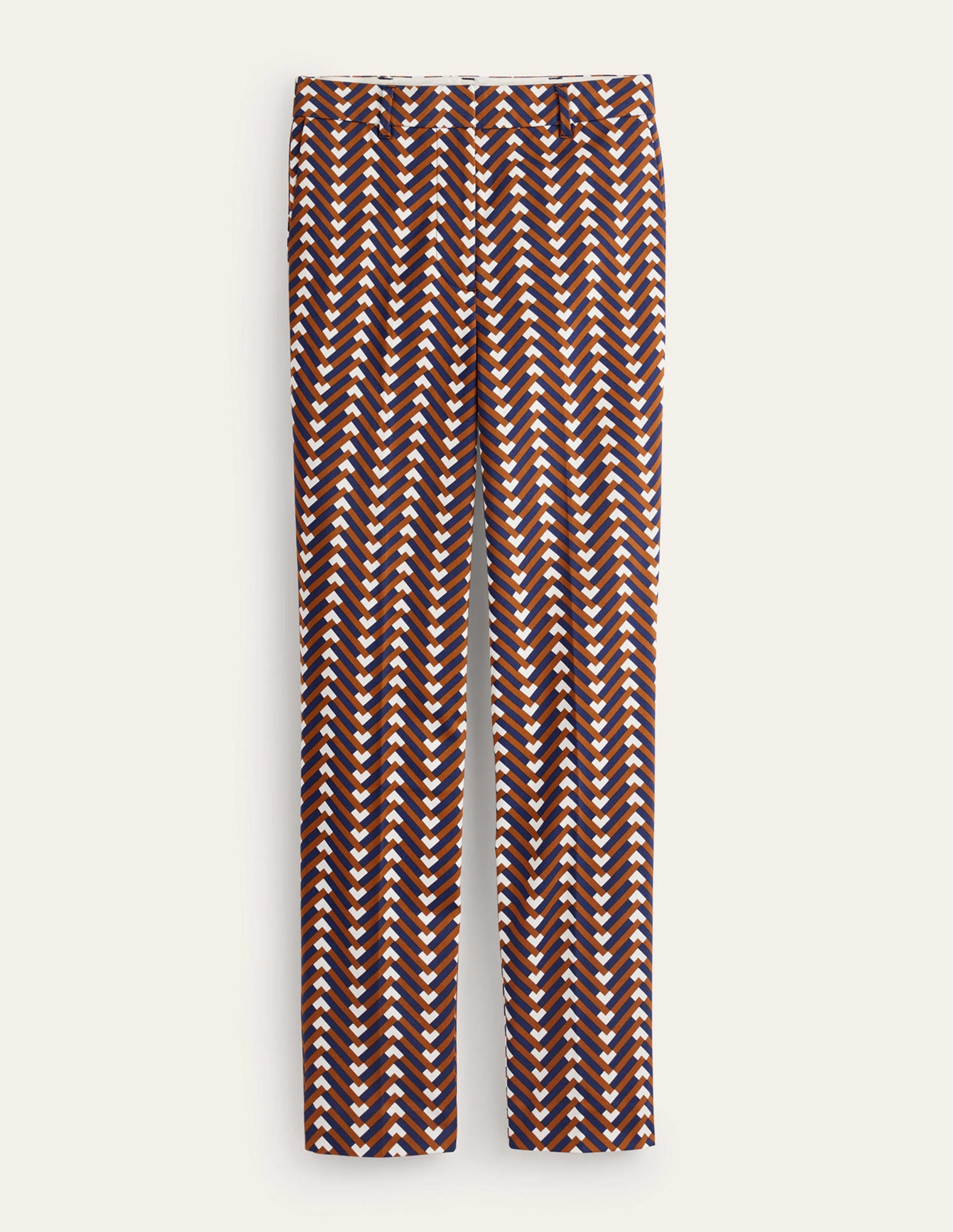Highgate Printed Trousers-Pumpkin, Chevron Geo - Image 6