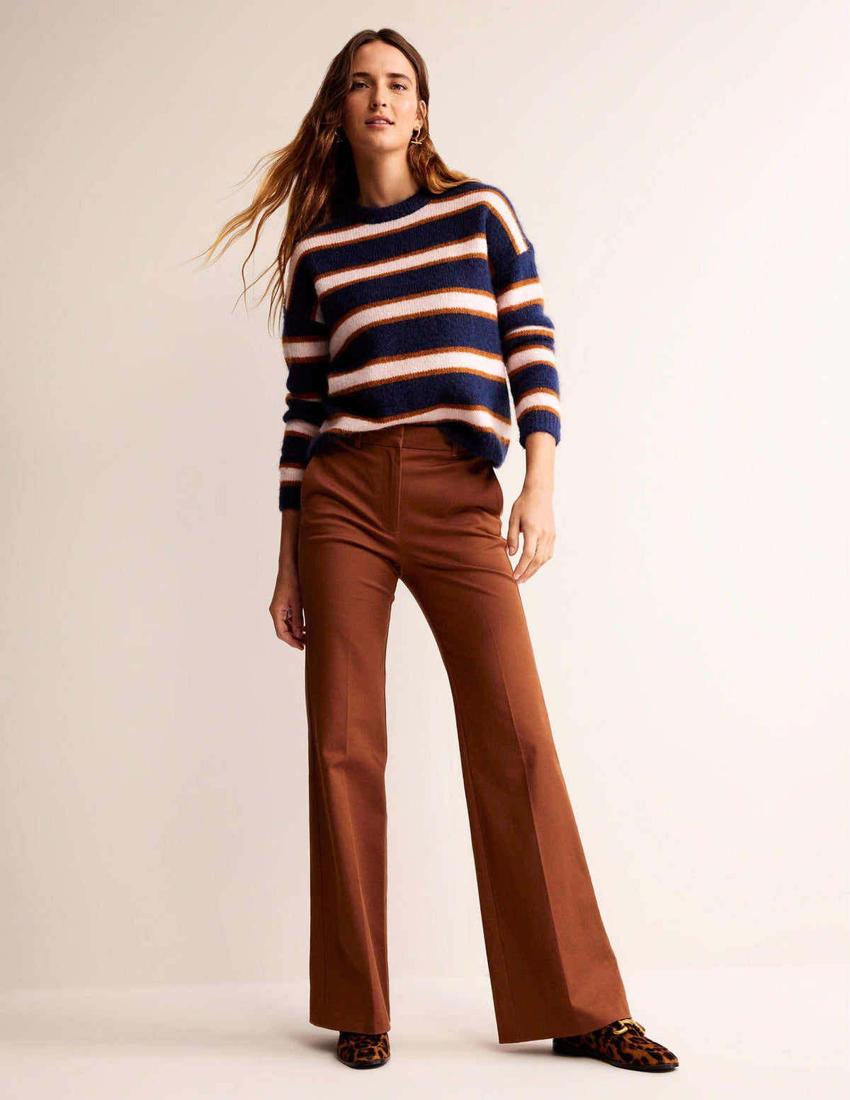 Brompton Bi-stretch Trousers-Cognac - Image 1