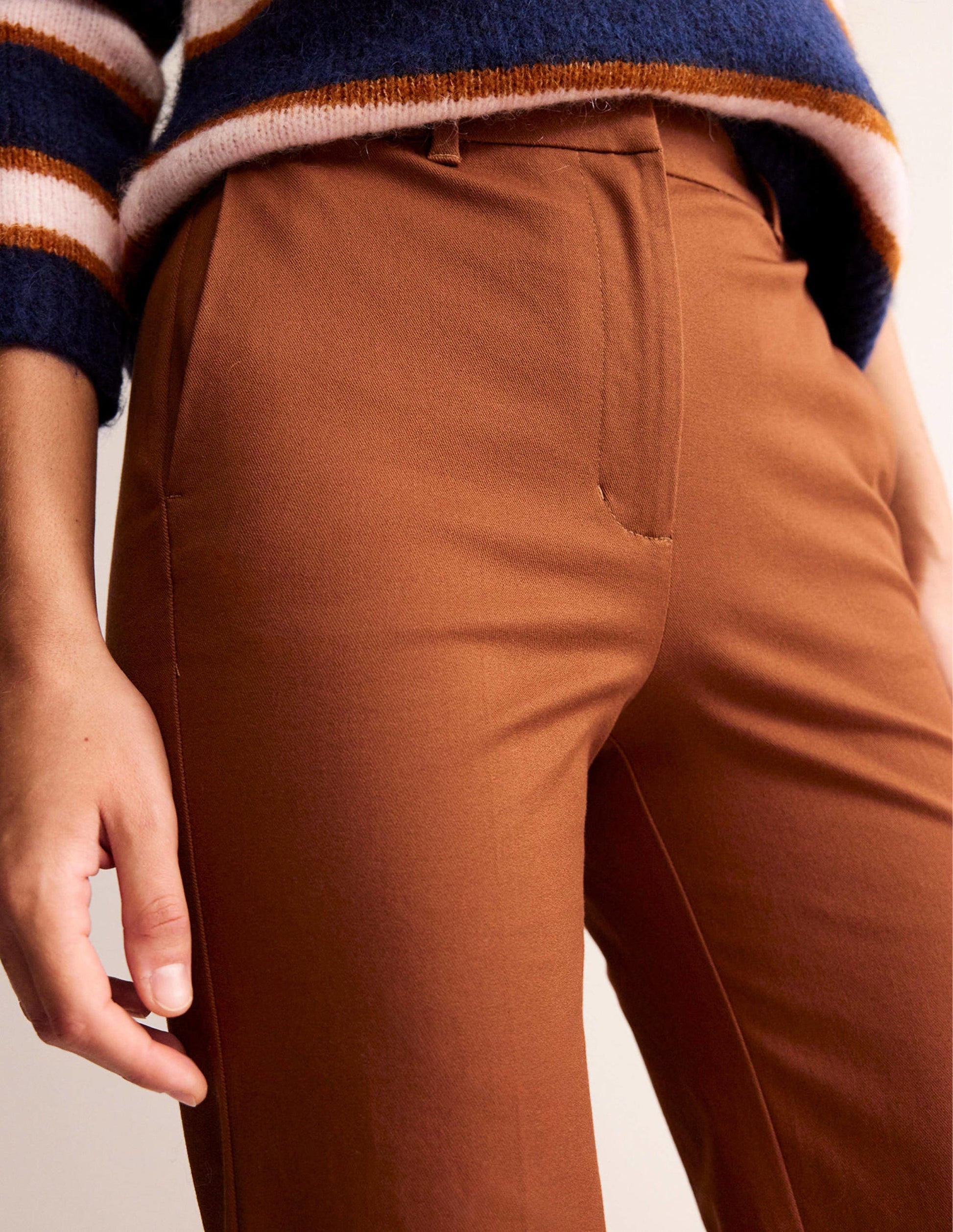 Brompton Bi-stretch Trousers-Cognac-2