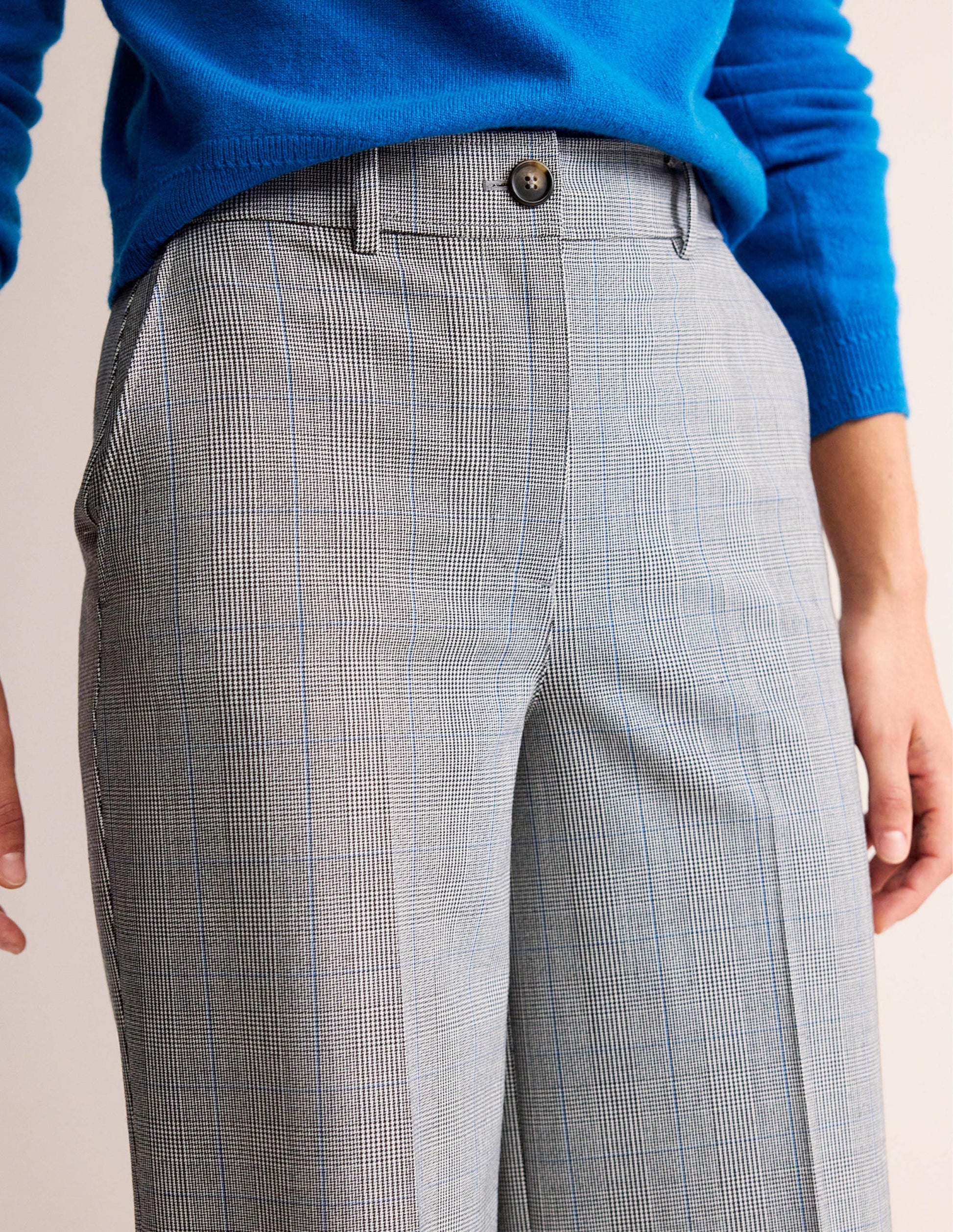 Westbourne Wool-Twill Trousers-Ivory, Charcoal and Blue Pow-2