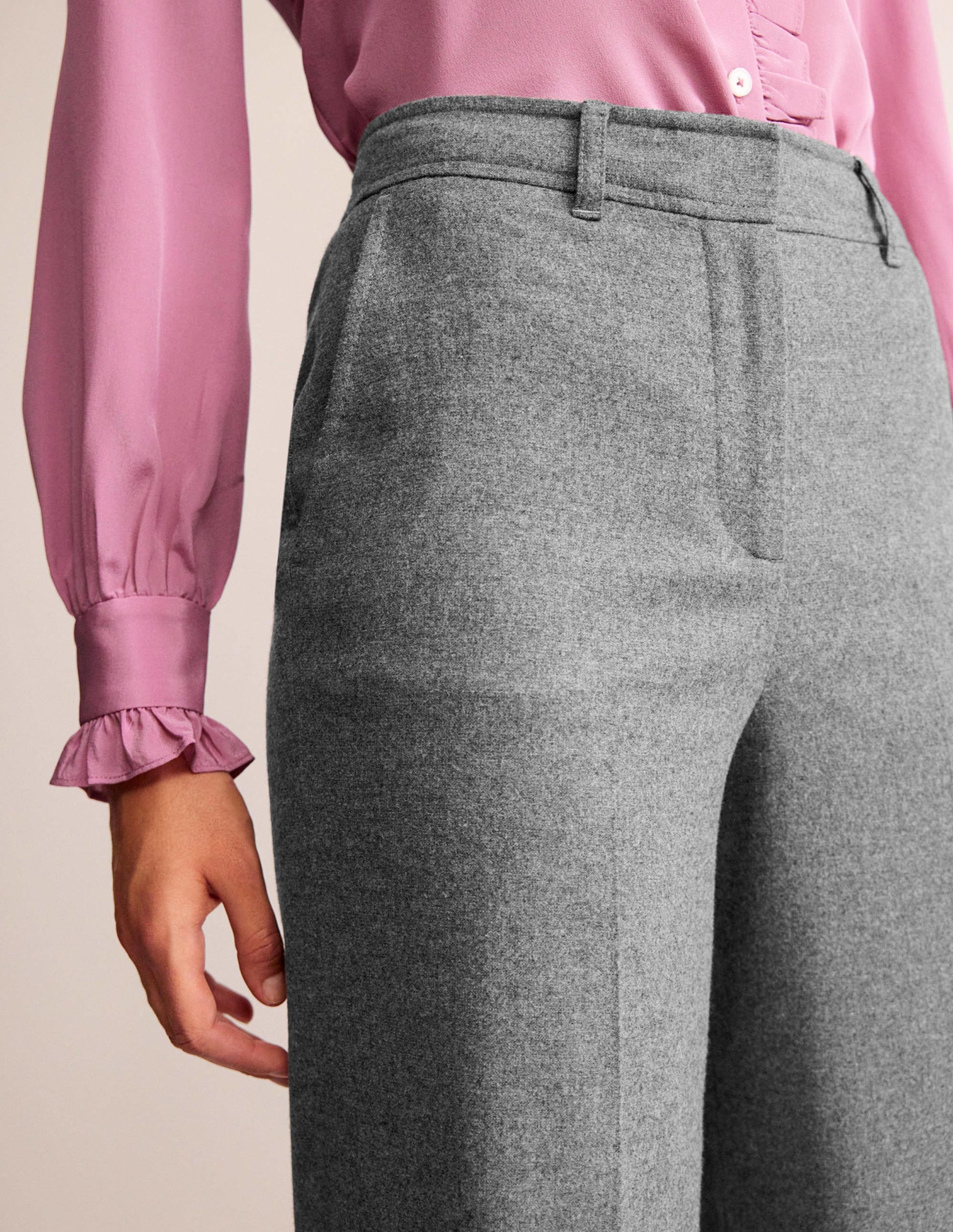 Westbourne Wool Trousers-Charcoal Marl-2