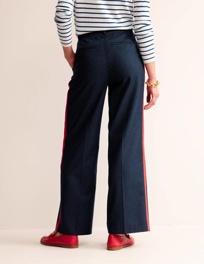 Westbourne Wool Trousers-Navy with Red Stripe-3