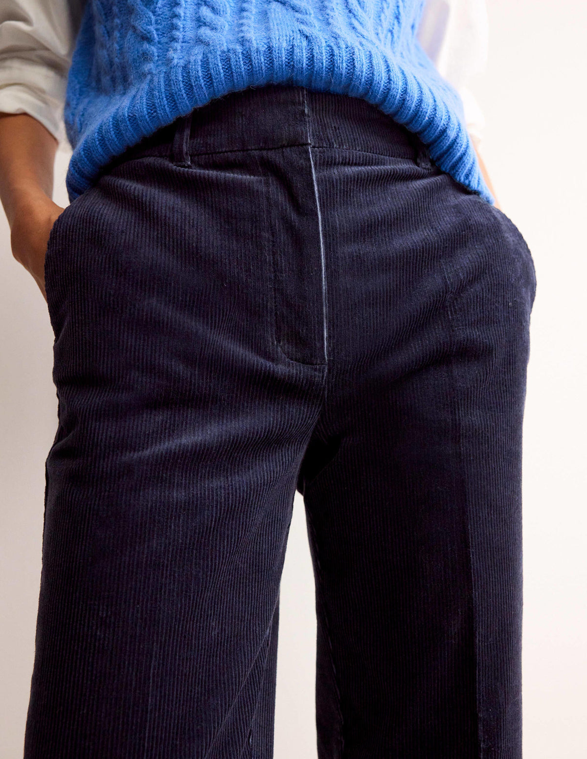 Kew Cord Trousers-Navy-2