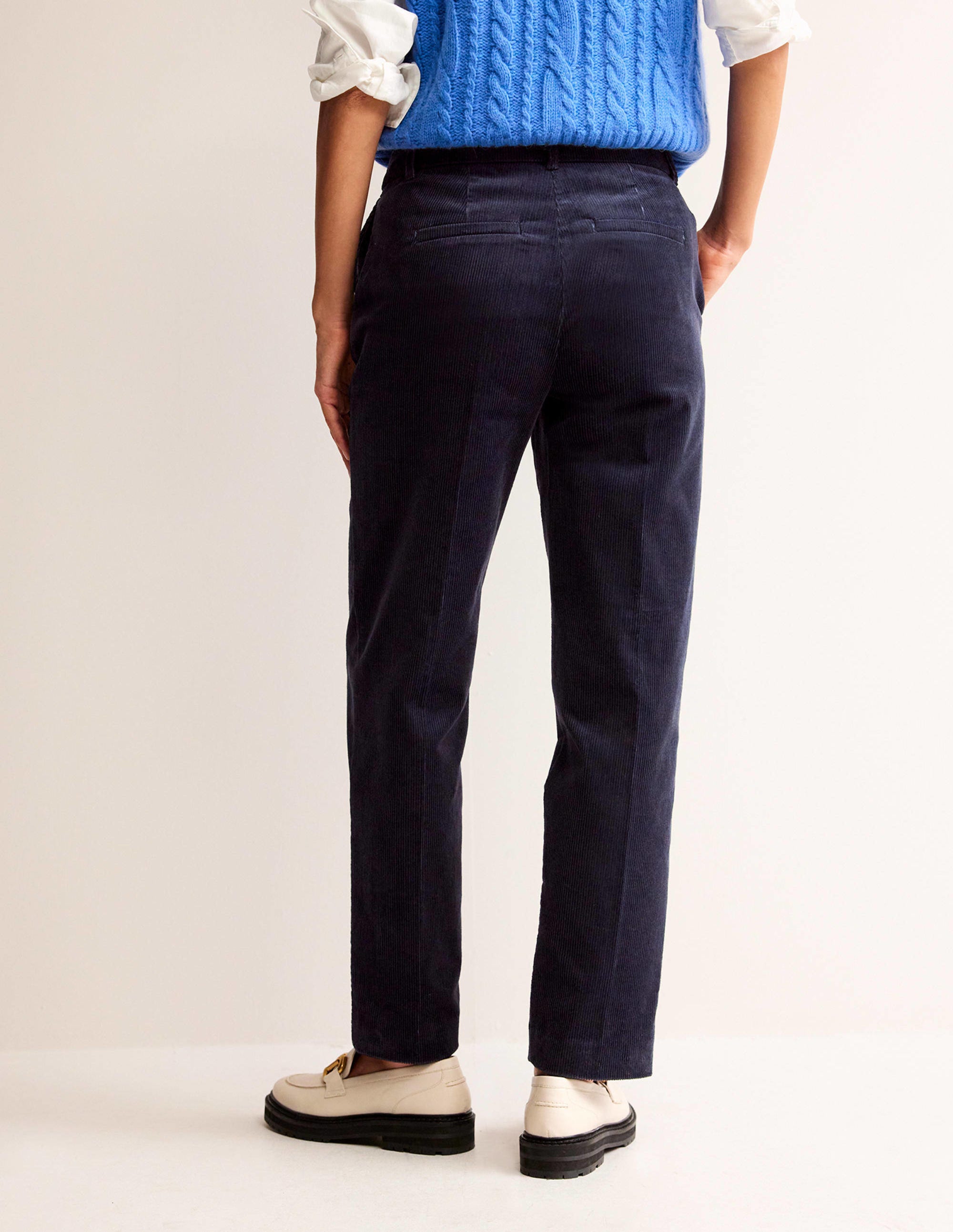 Kew Cord Trousers-Navy - Image 3