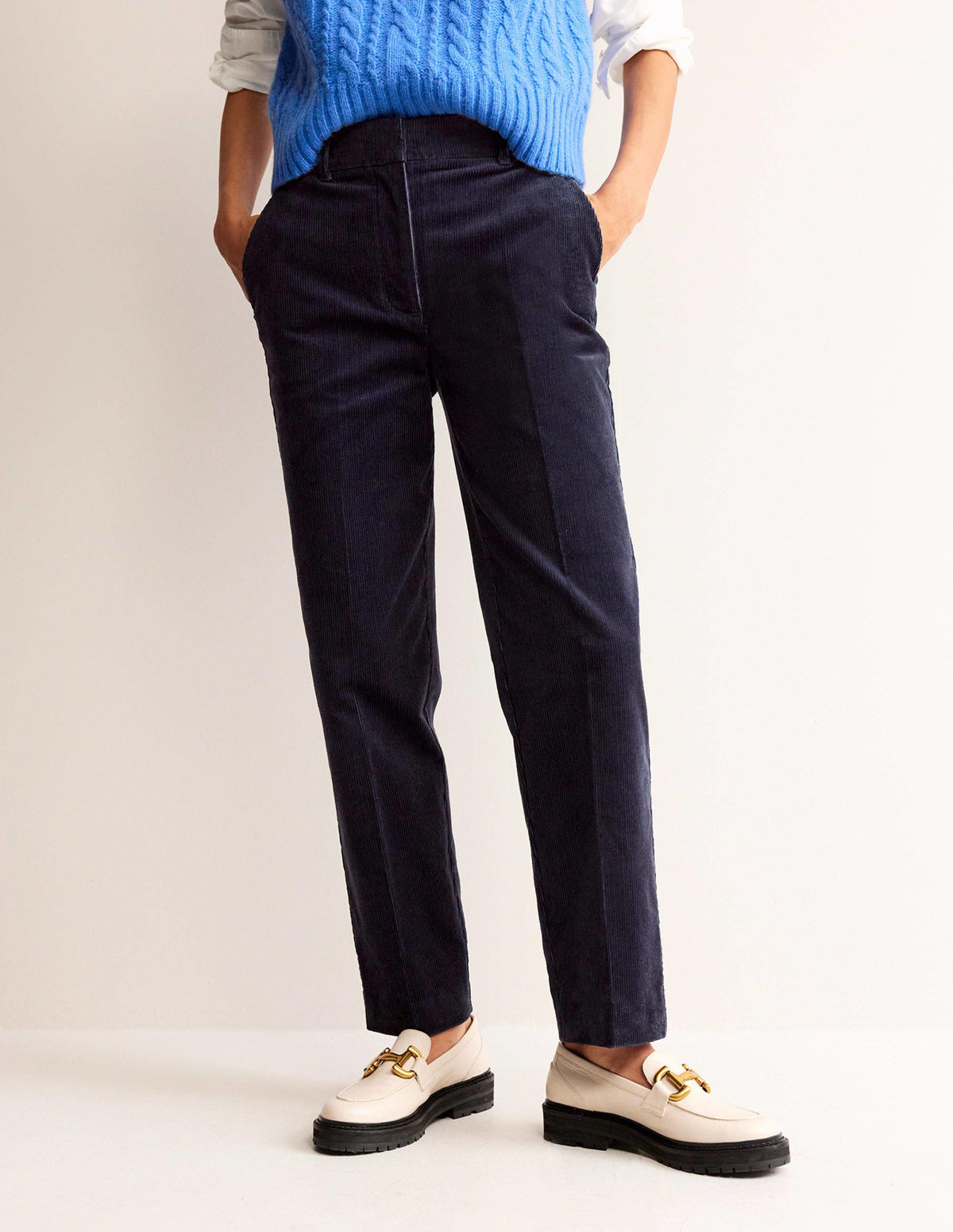 Kew Cord Trousers-Navy-4