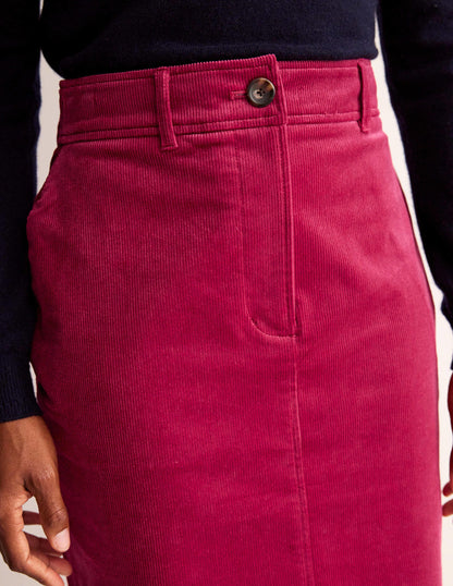 Margot Cord Midi Skirt-Warm Cranberry-2