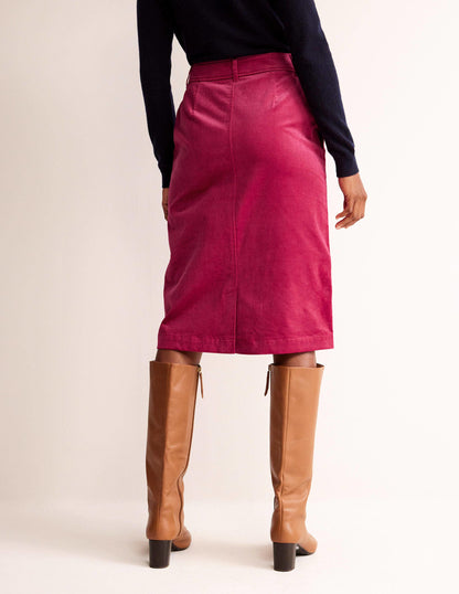 Margot Cord Midi Skirt-Warm Cranberry-3
