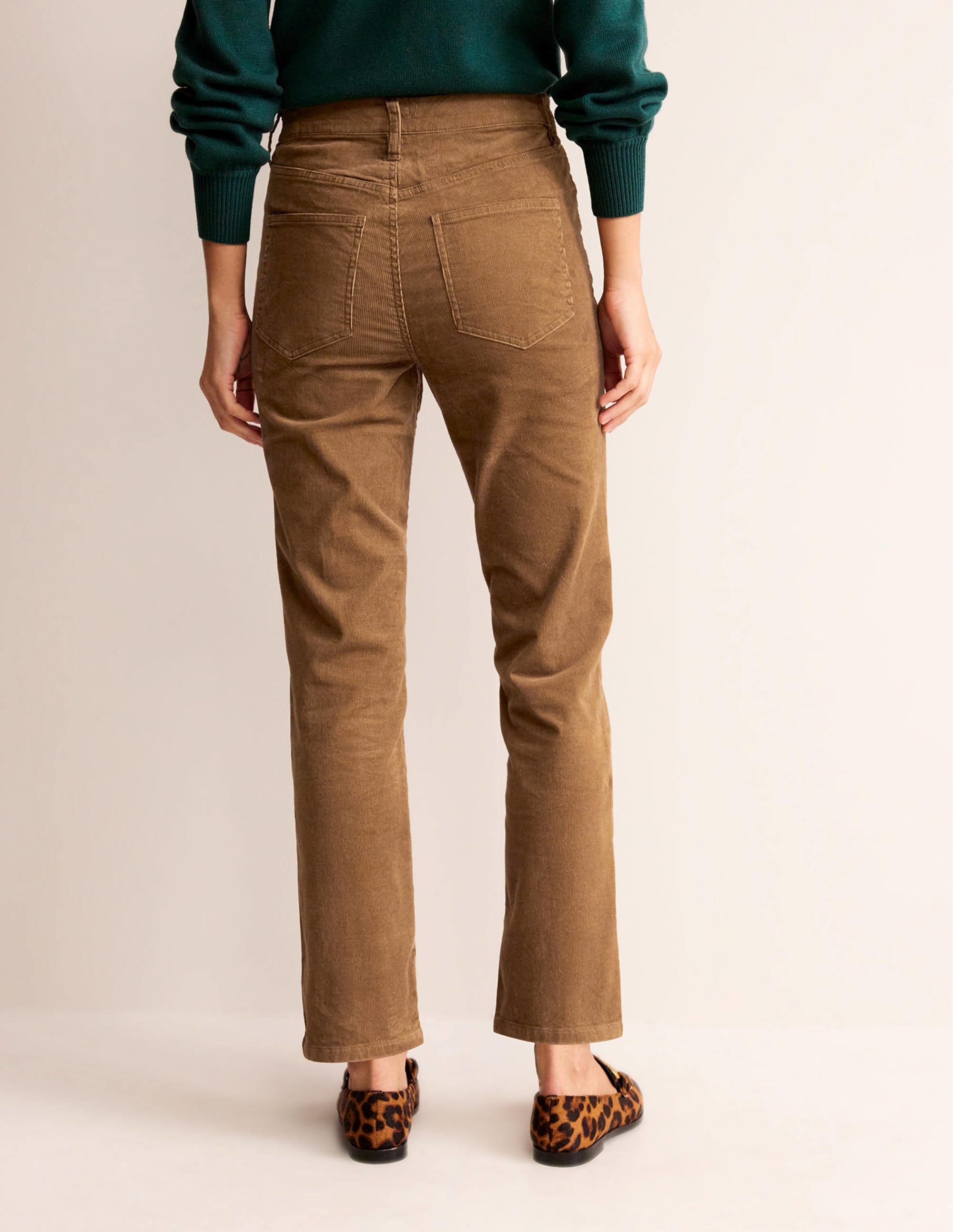5 Pocket Cord Slim Jeans-Camel - Image 3