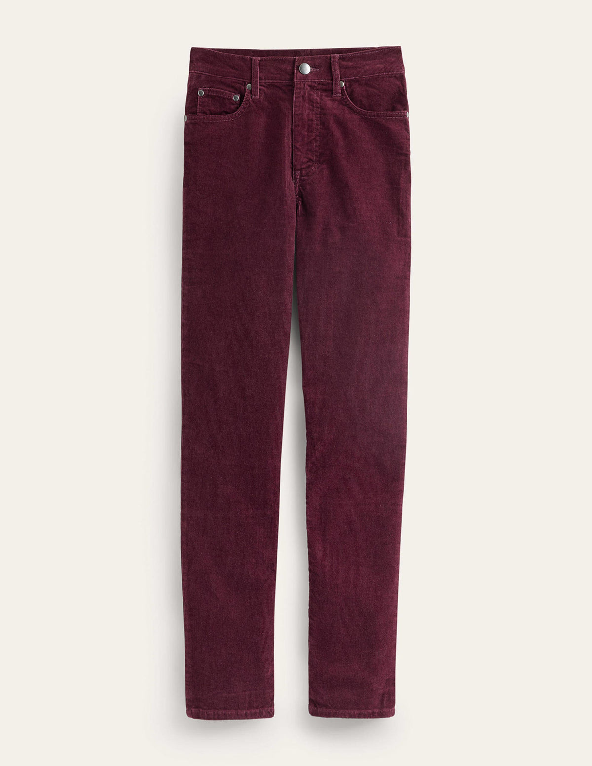 5 Pocket Cord Slim Jeans-Dark Burgundy - Image 7