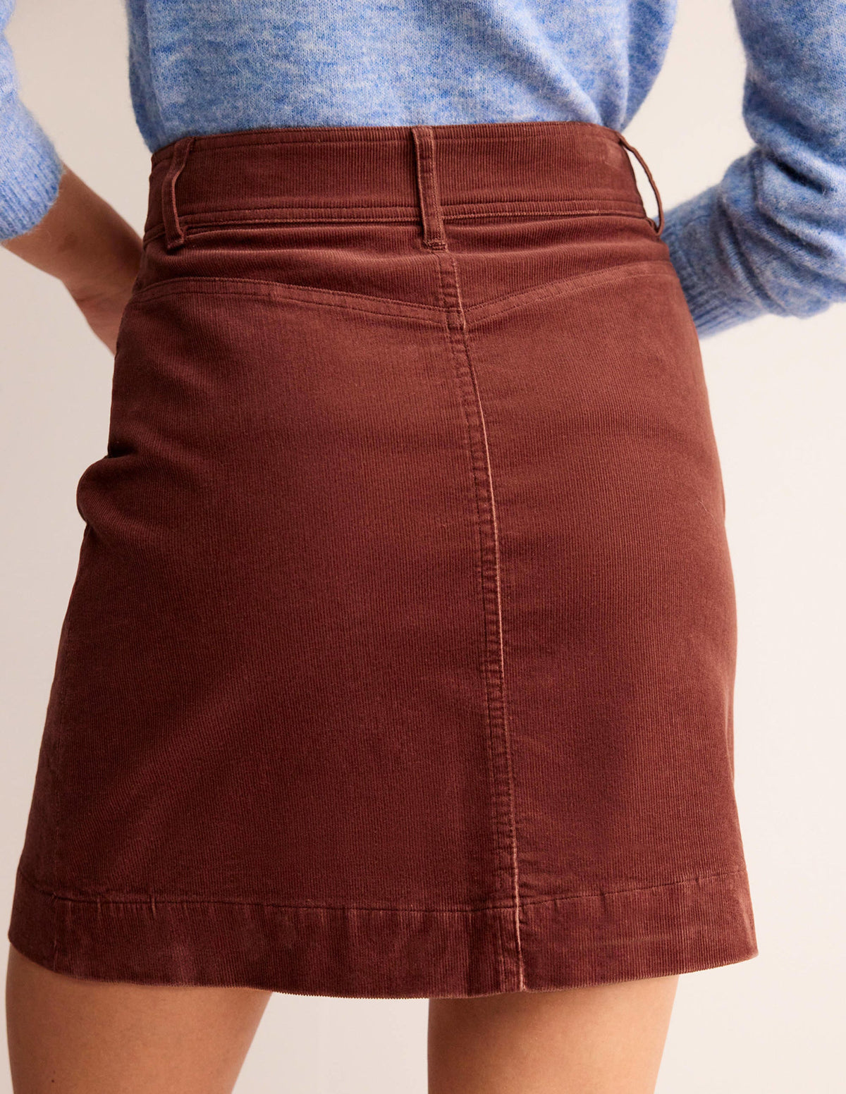 Estella Cord Skirt-Red Oak - Image 3