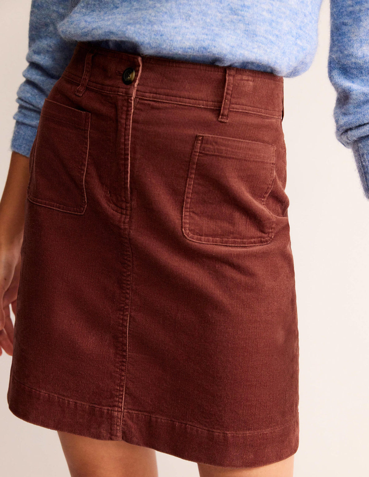 Estella Cord Skirt-Red Oak - Image 4