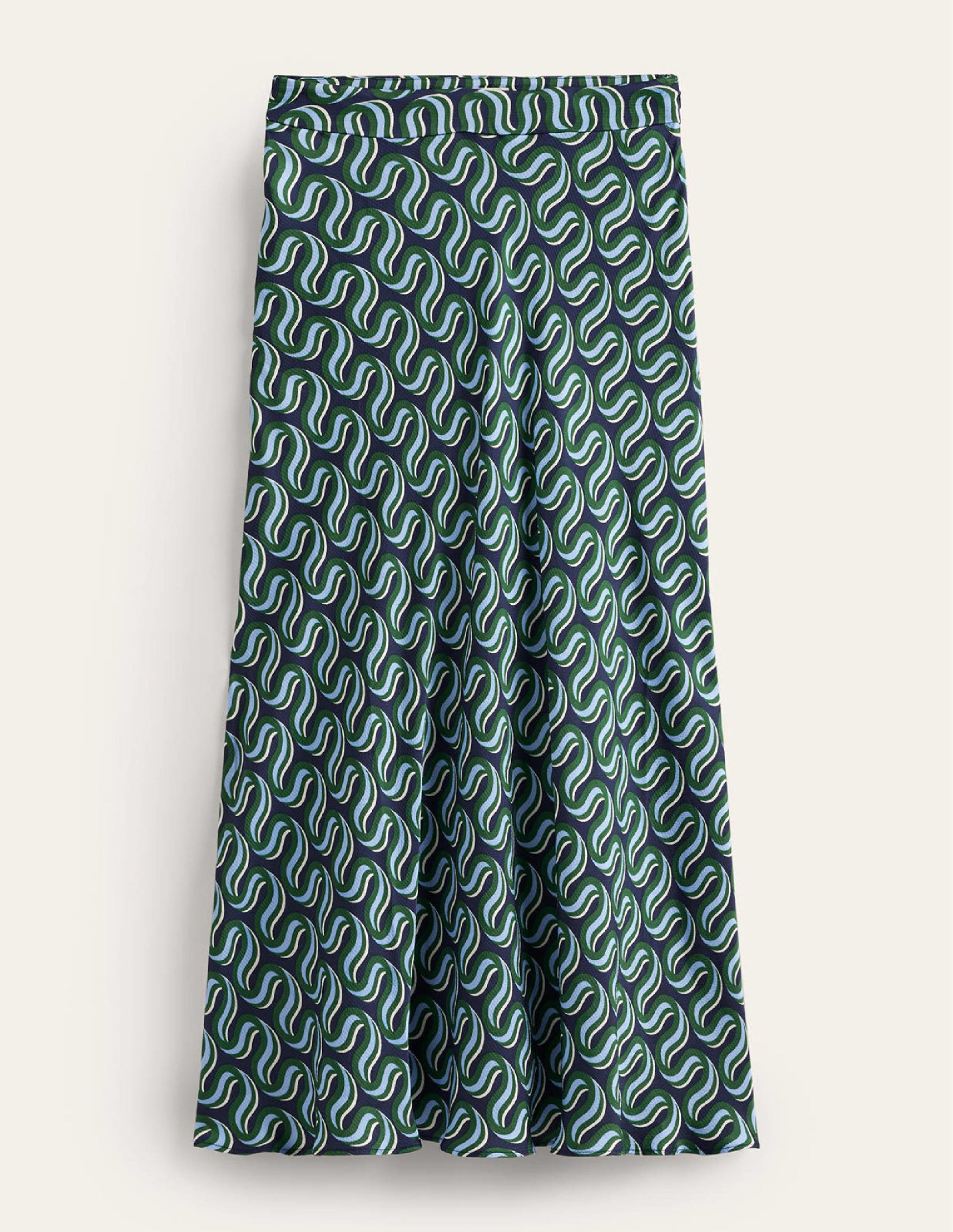 Cecelia Midi Skirt-Amazon Green, Ribbon Wave-6