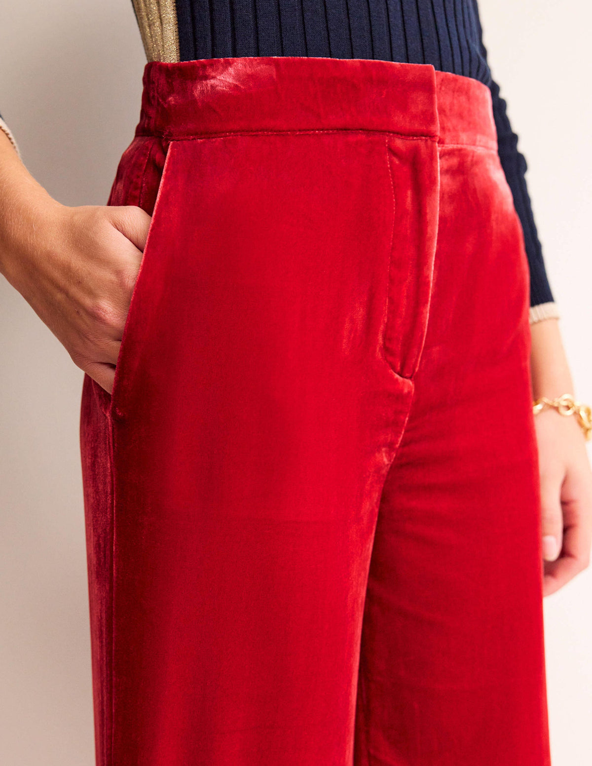 Westbourne Velvet Trousers-Salsa - Image 2