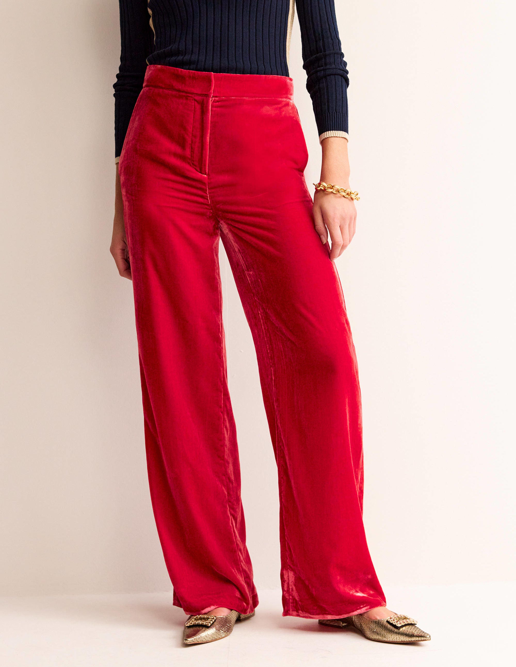 Westbourne Velvet Trousers-Salsa - Image 4