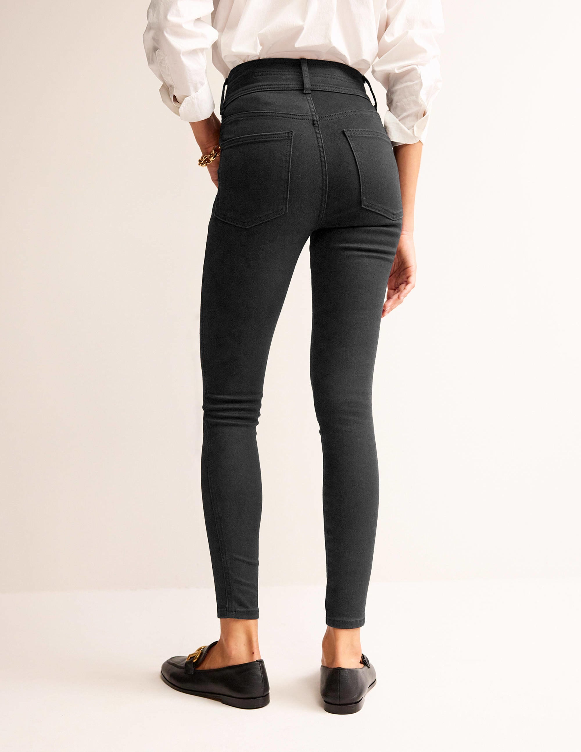 Mid-Rise Skinny Jeans-Black - Image 3