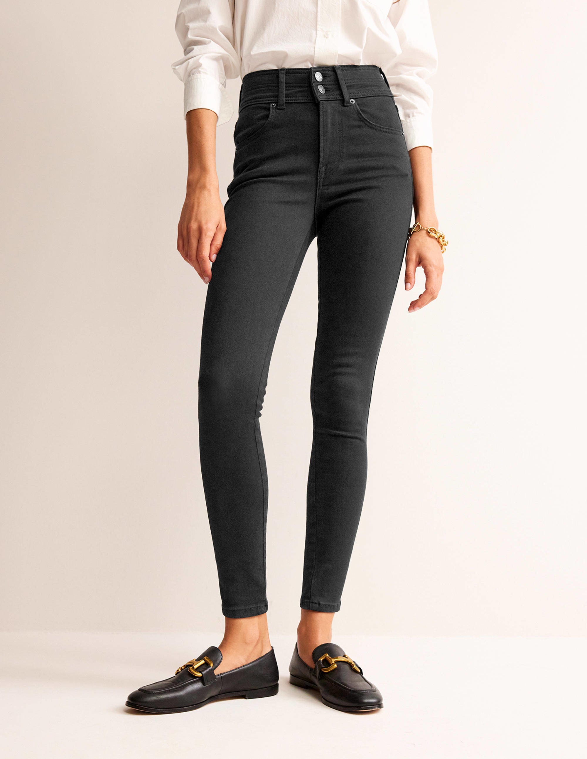 Mid-Rise Skinny Jeans-Black - Image 4
