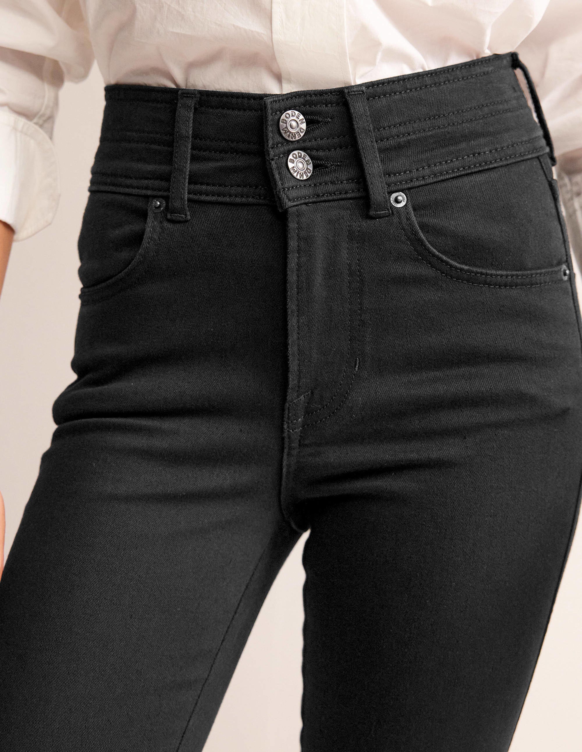 Mid-Rise Skinny Jeans-Black - Image 5