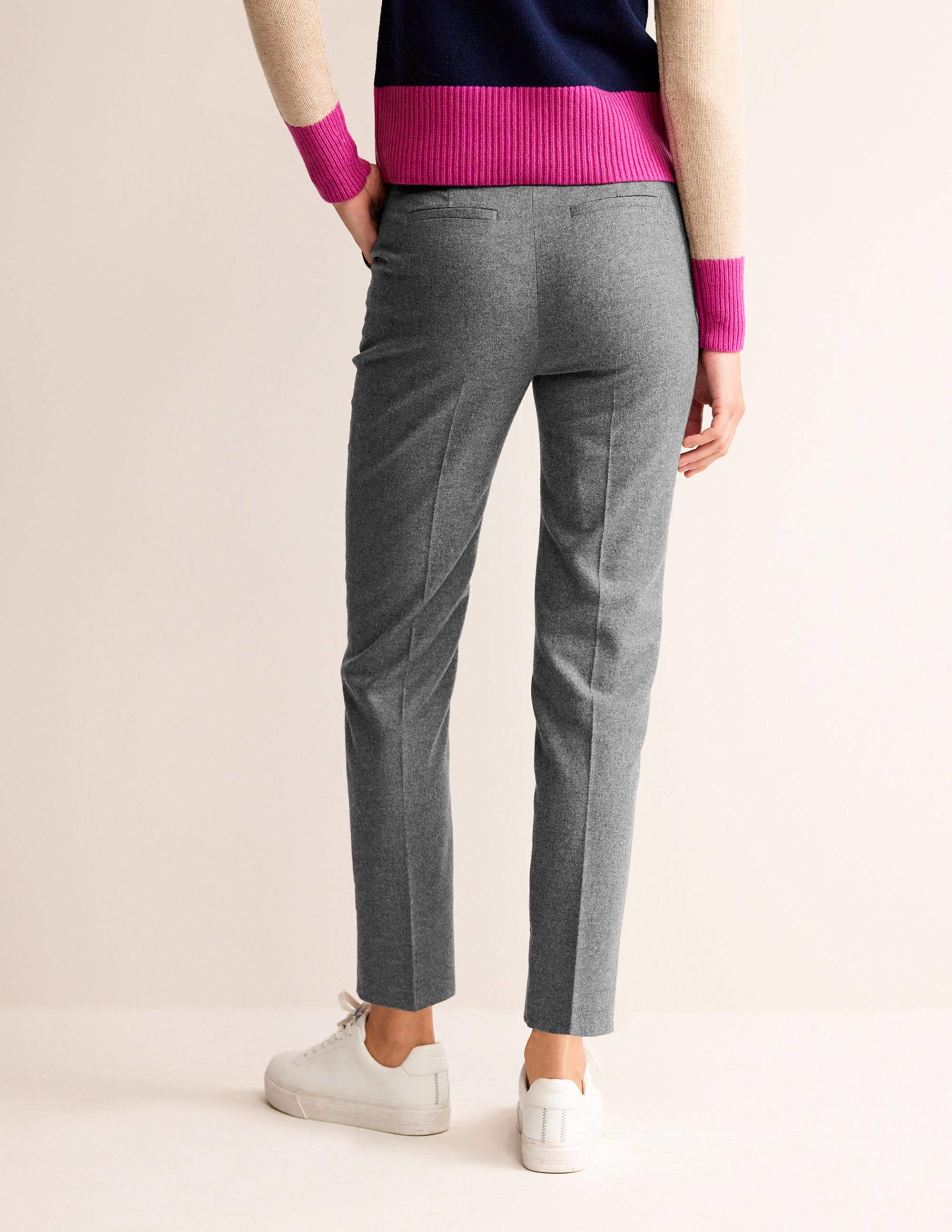 Kew Wool Trousers-Charcoal Marl - Image 3