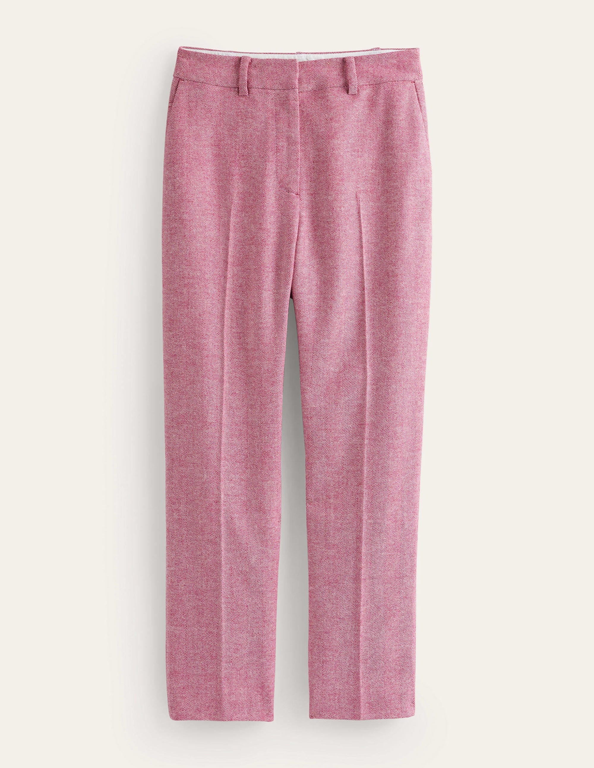 Kew Wool Trousers-Pink Herringbone - Image 6