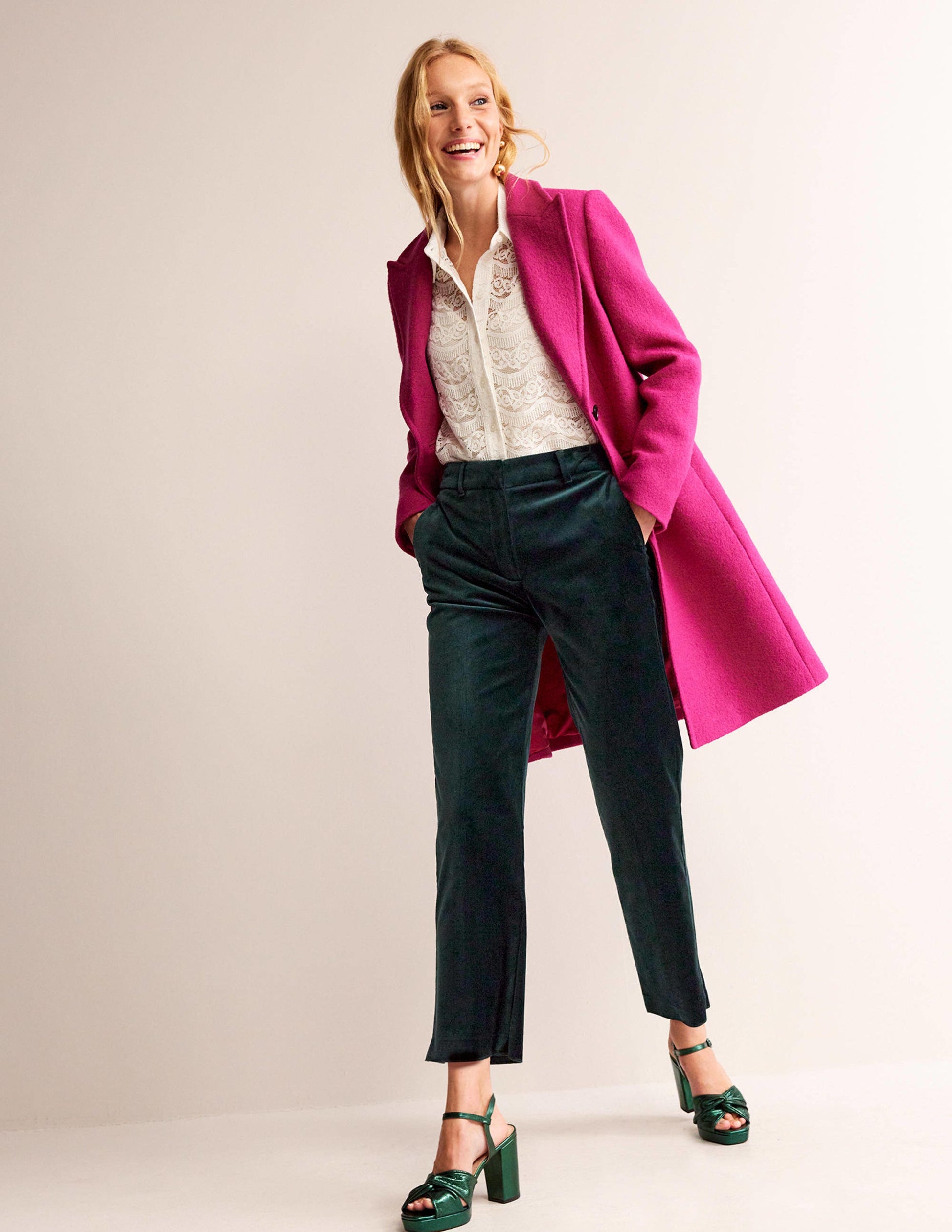 Kew Velvet Trousers-Trekking Green-1