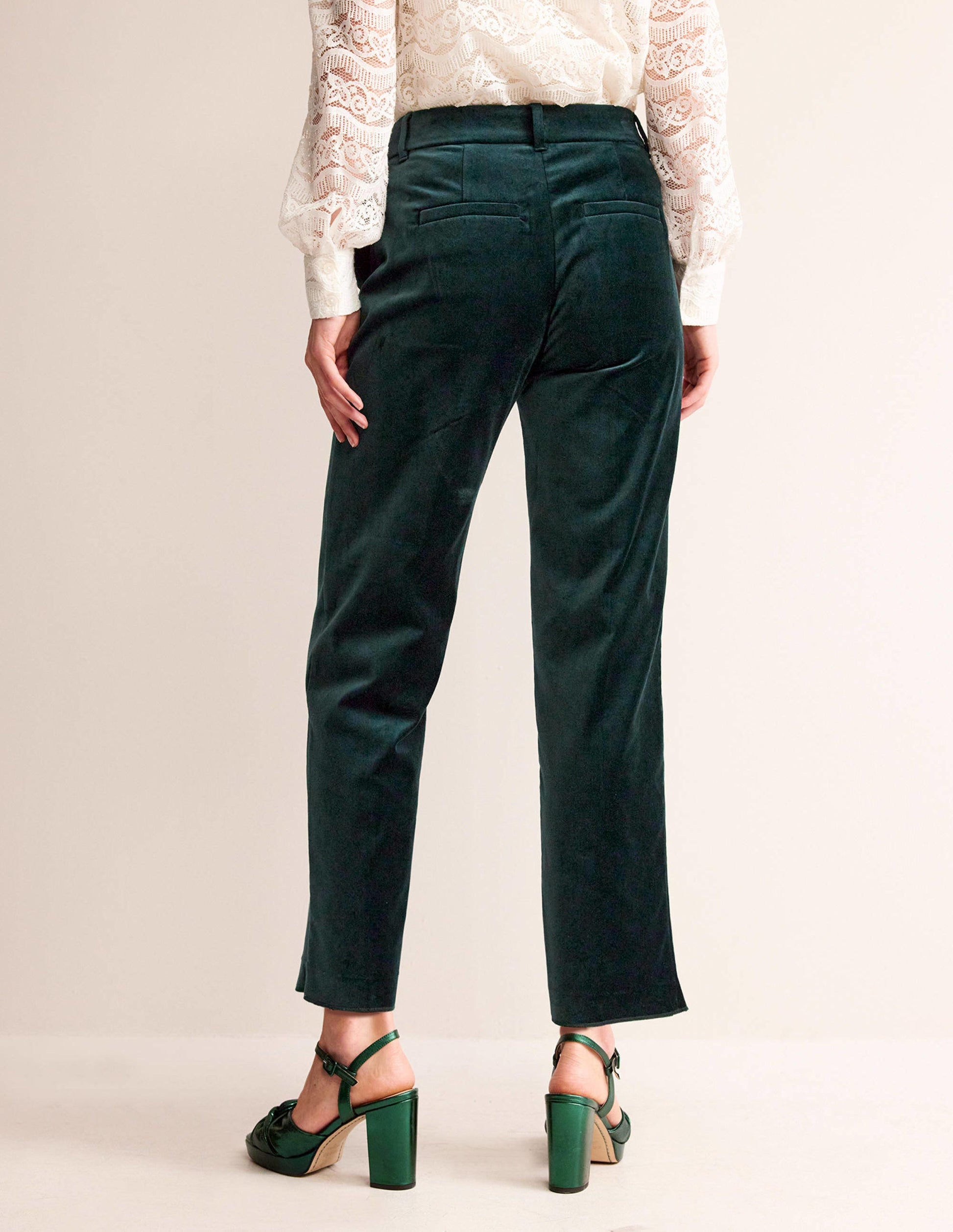 Kew Velvet Trousers-Trekking Green-3