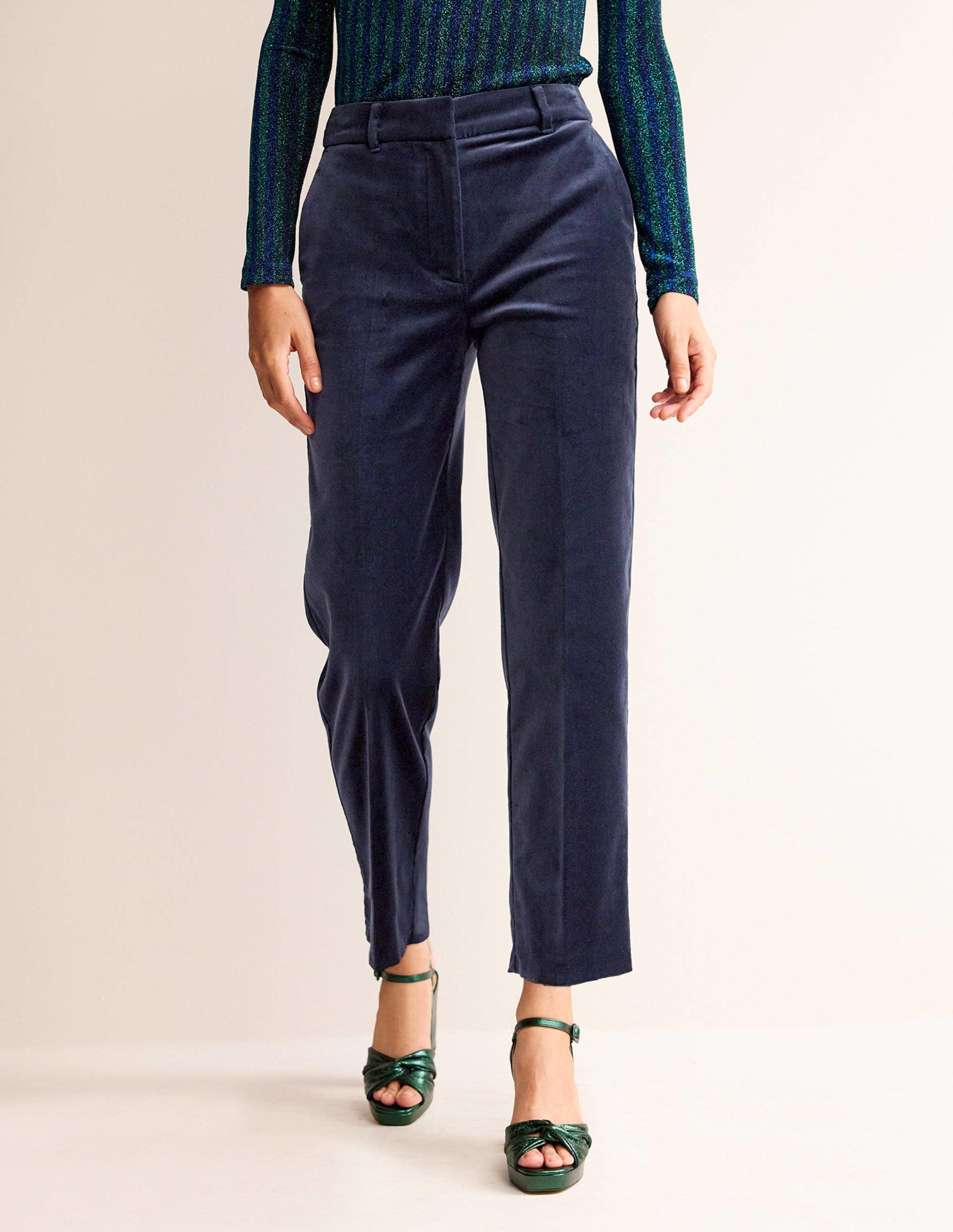 Kew Velvet Trousers-Navy-4