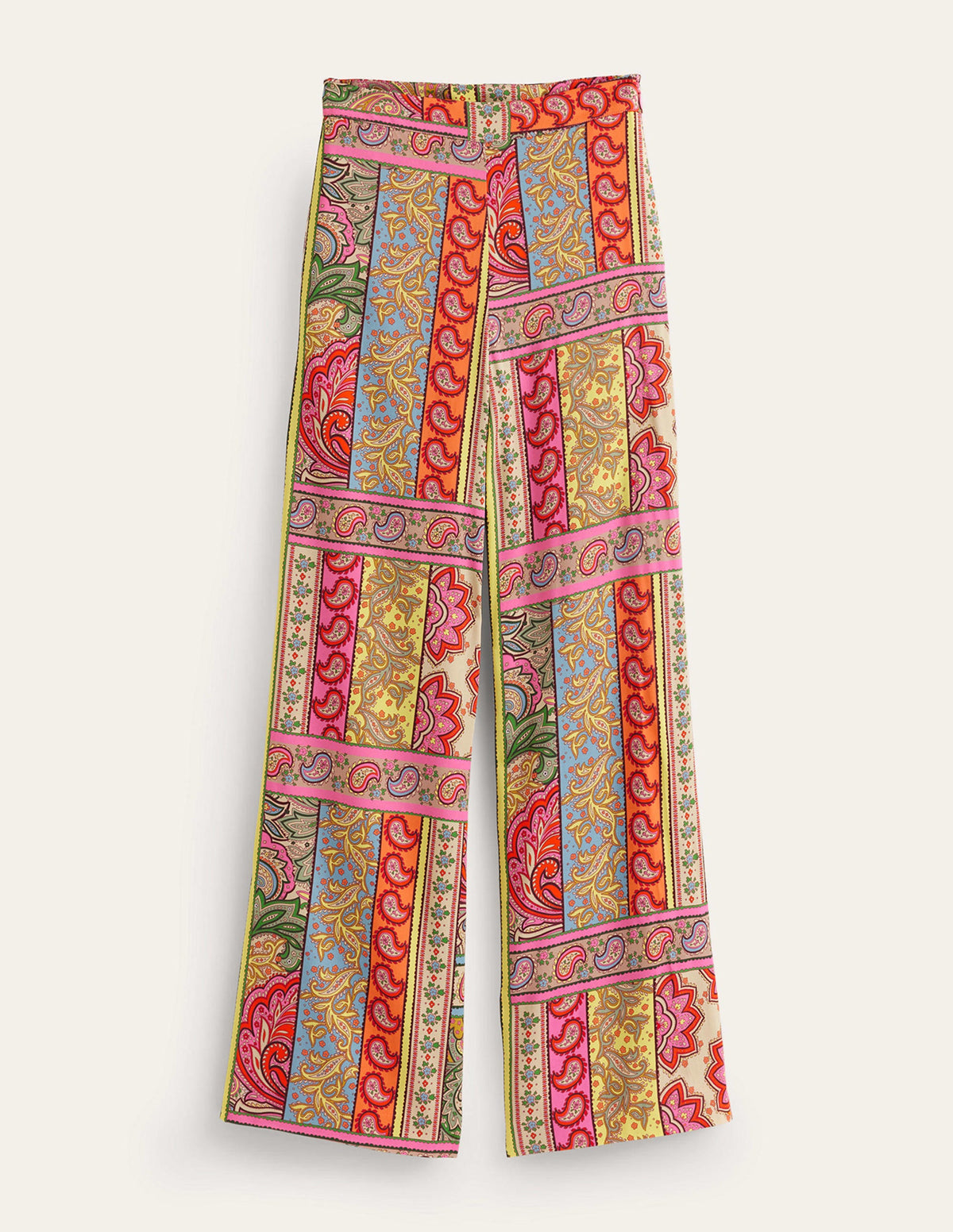 Fluid Wide-Leg Trousers-Multi, Patchwork - Image 6