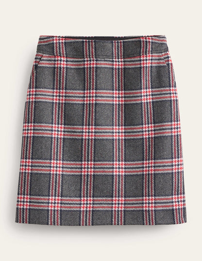 Estella Tweed Mini Skirt-Charcoal Check-6