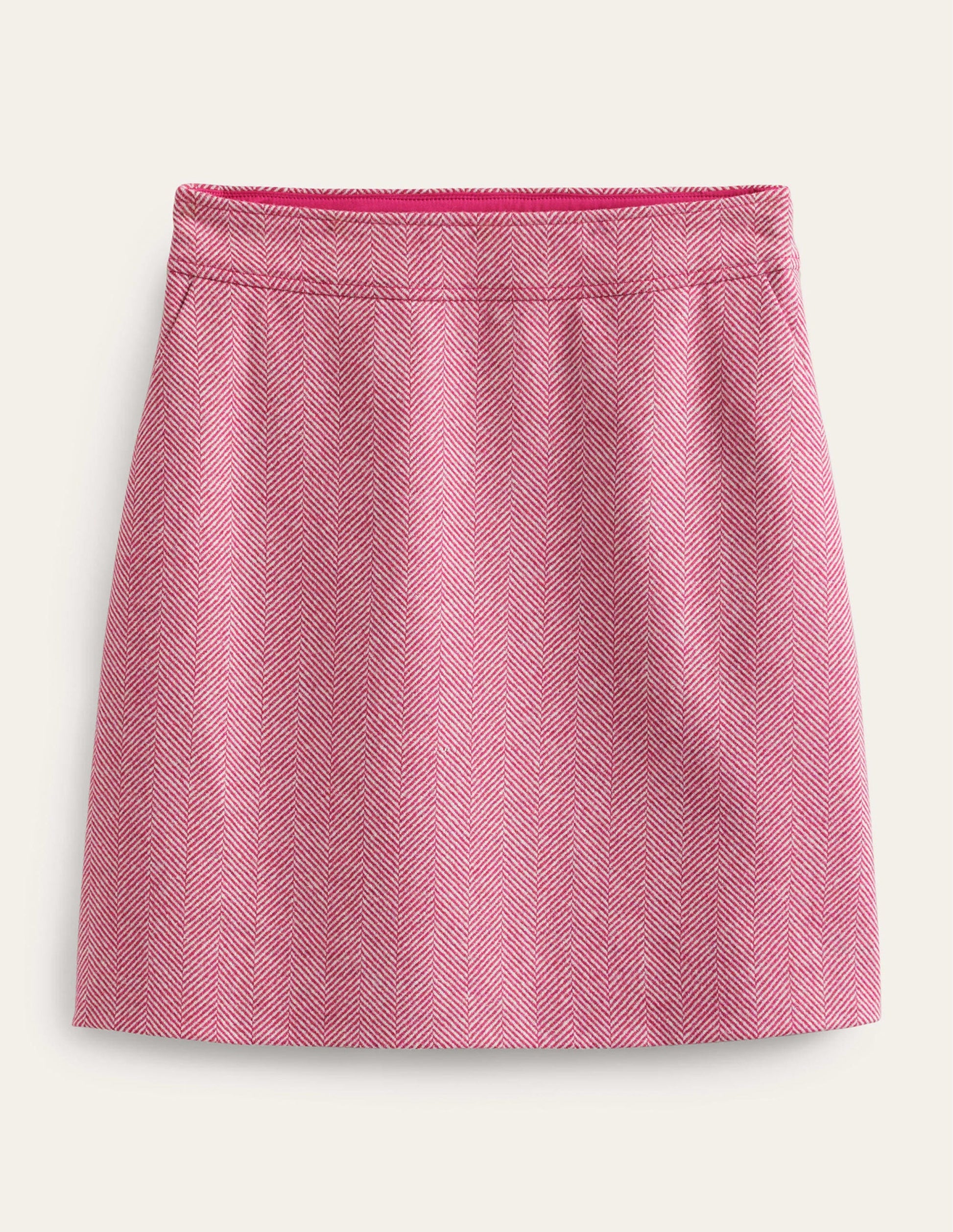 Estella Tweed Mini Skirt-Pink Herringbone-6