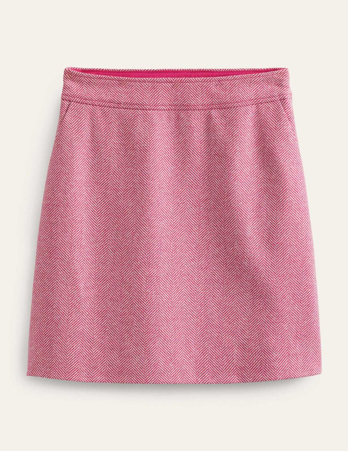 Estella Tweed Mini Skirt-Pink Herringbone - Image 6