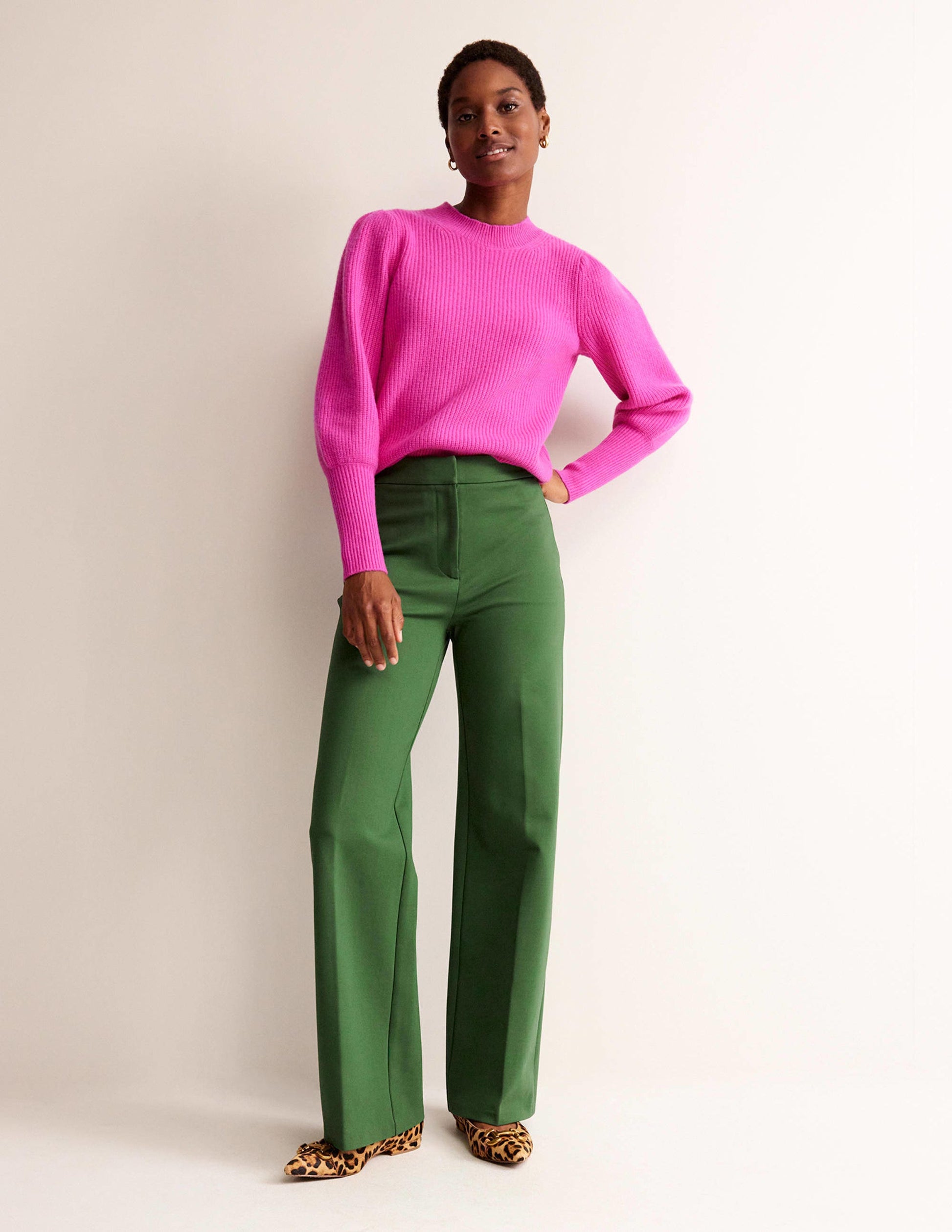 Westbourne Ponte Trousers-Winter Green-1