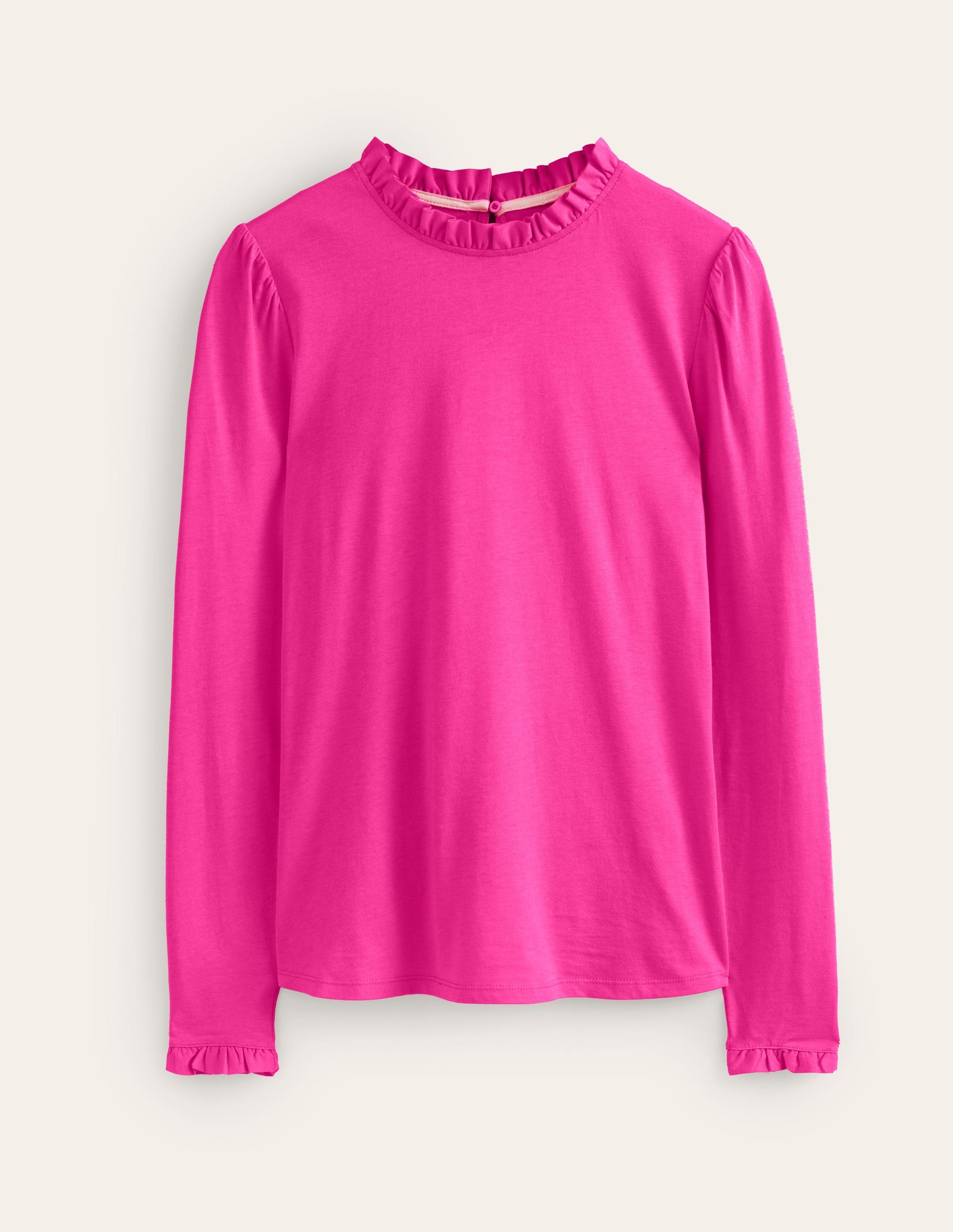 Supersoft Frill Detail Top-Rose Violet-5