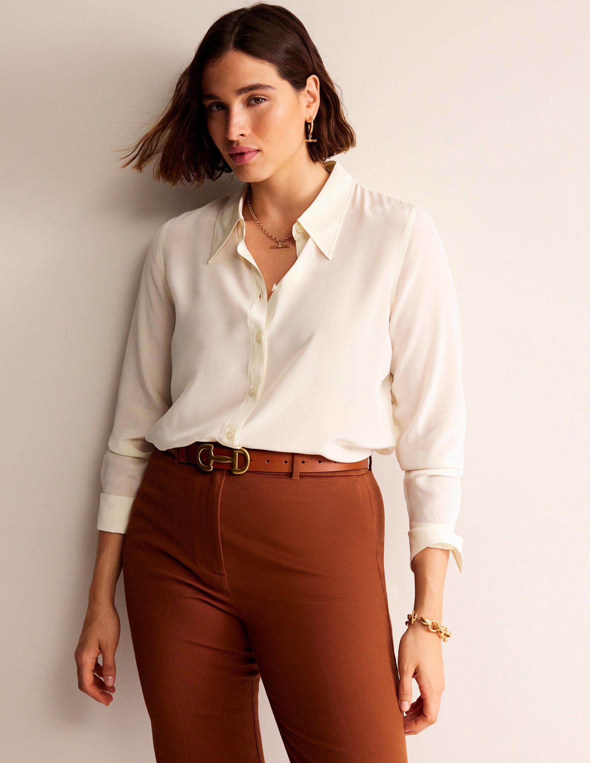 Silk Shirt-Ivory - Image 1