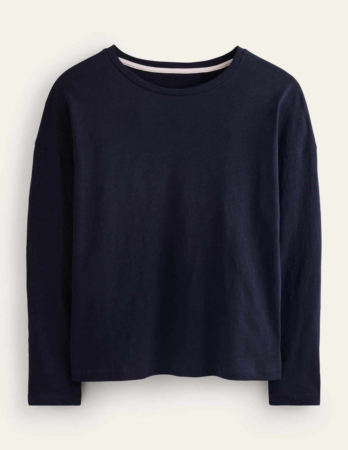 Cotton Dropped Shoulder Top-Navy - Image 5