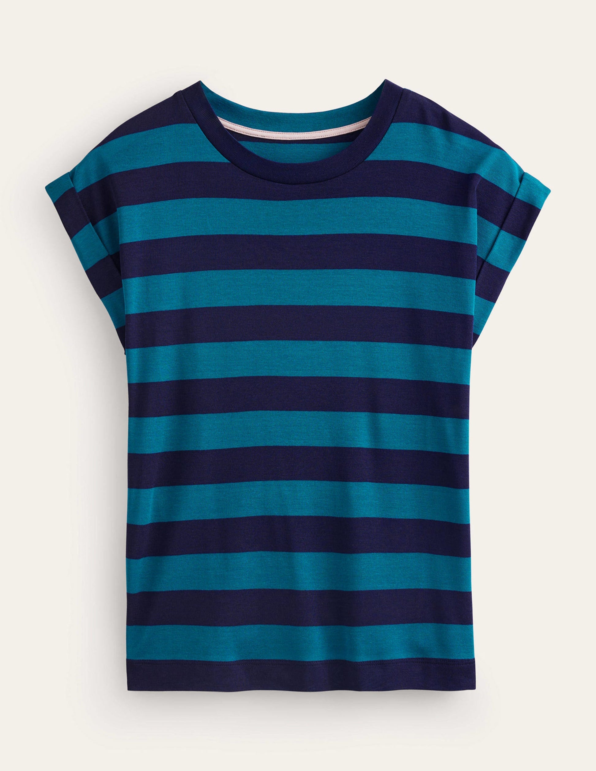 Tamsin Short Sleeve Top-Navy, Blue-5