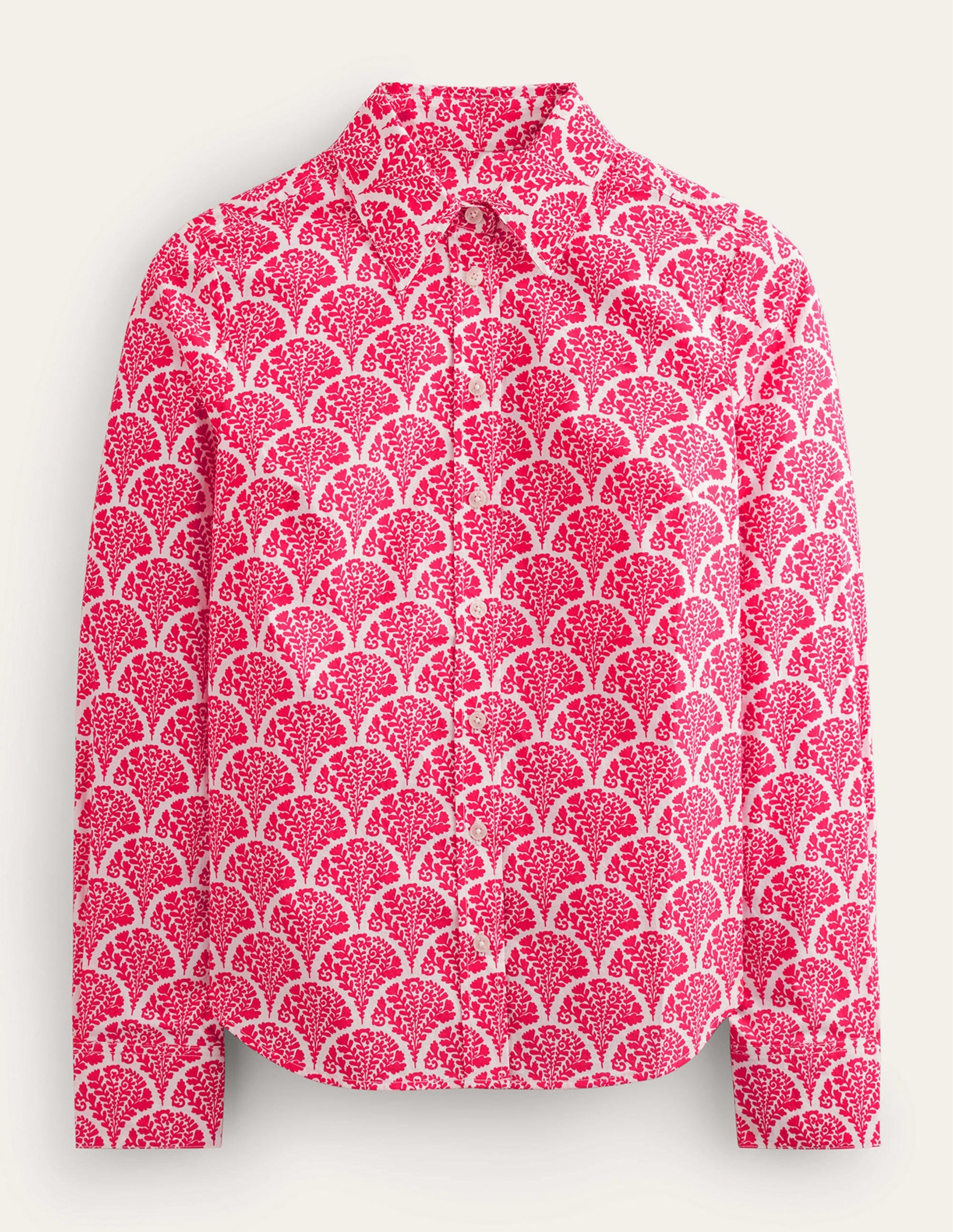 Sienna Cotton Shirt-Raspberry, Blossomy-6