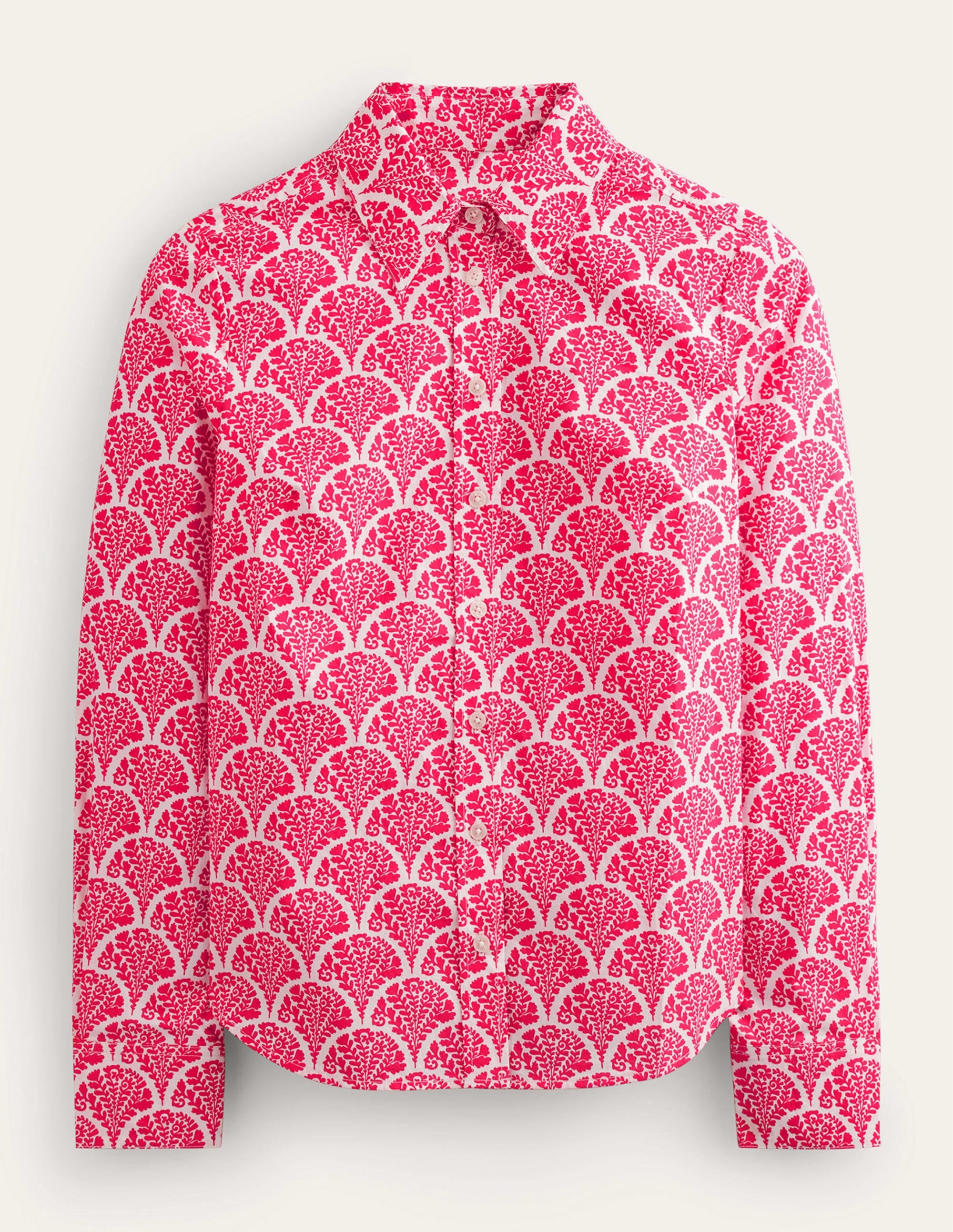 Sienna Cotton Shirt-Raspberry, Blossomy - Image 6